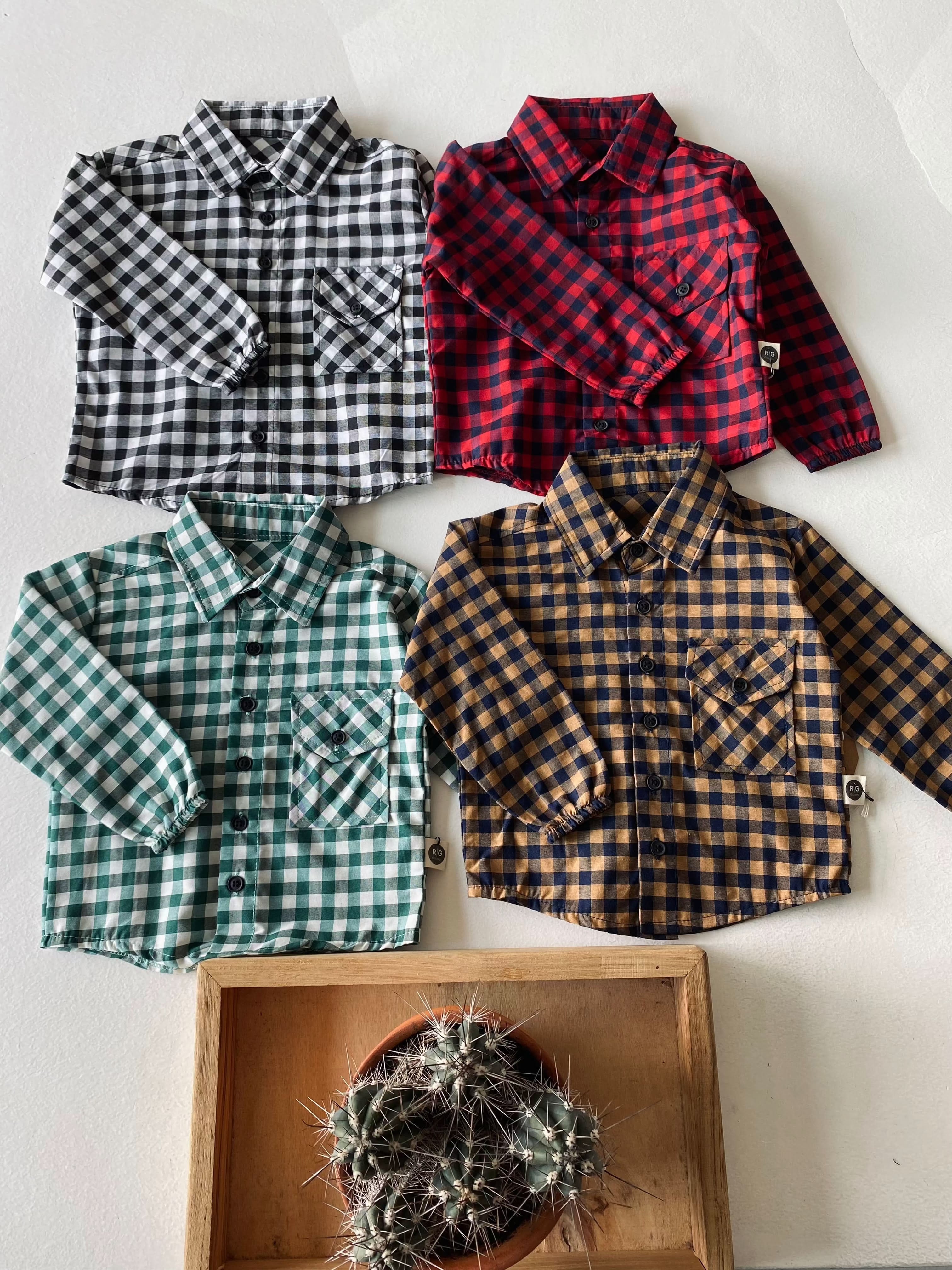 Stylish Plaid Shirt for Babies - Soft & Comfortable Cotton Baby Shirt for Boys & Girls - Perfect for Casual Outings, Family Photos & Everyday Wear