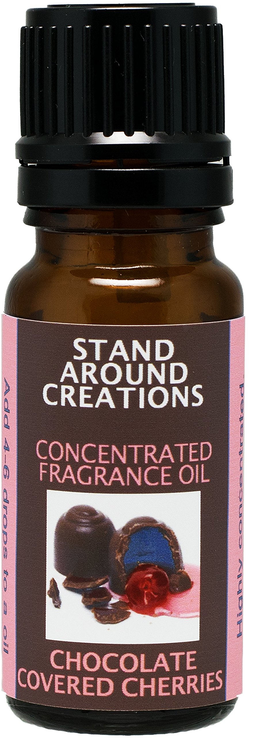 Premium Chocolate Covered Cherry Fragrance Oil - Sweet Maraschino Cherries & Milk Chocolate Scent with French Vanilla Notes | Essential Oil Infused | 0.33 fl oz | for Candles, Soaps, Diffusers & Home Fragrance