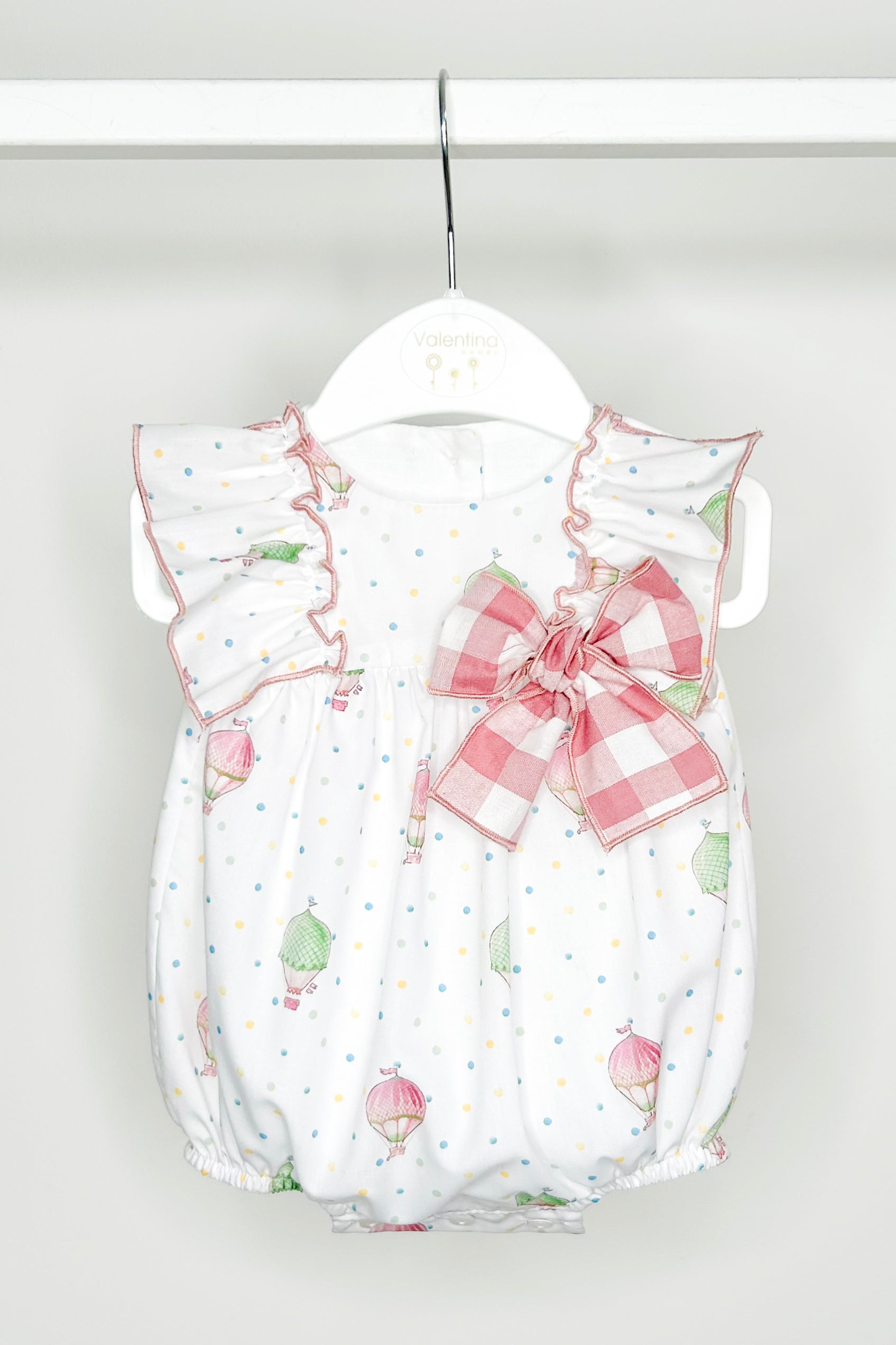 Magdalene Pink Hot Air Balloon Romper - Cute Baby Jumpsuit for Girls | Perfect for Birthday, Photo Shoots & Outdoor Adventures