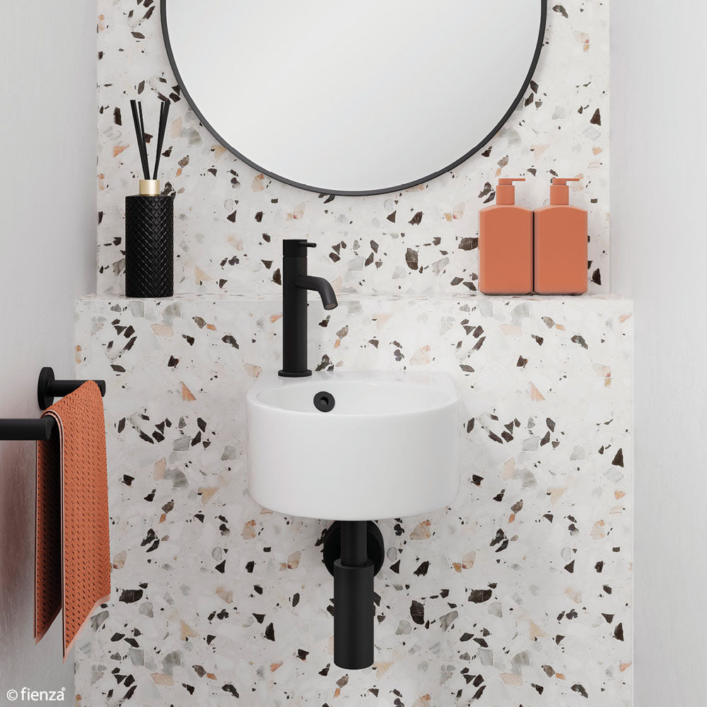 Fienza RB5008 Junior Wall Mount Bathroom Sink - Perfect for Kids' Bathrooms, Small Spaces & Modern Home Decor