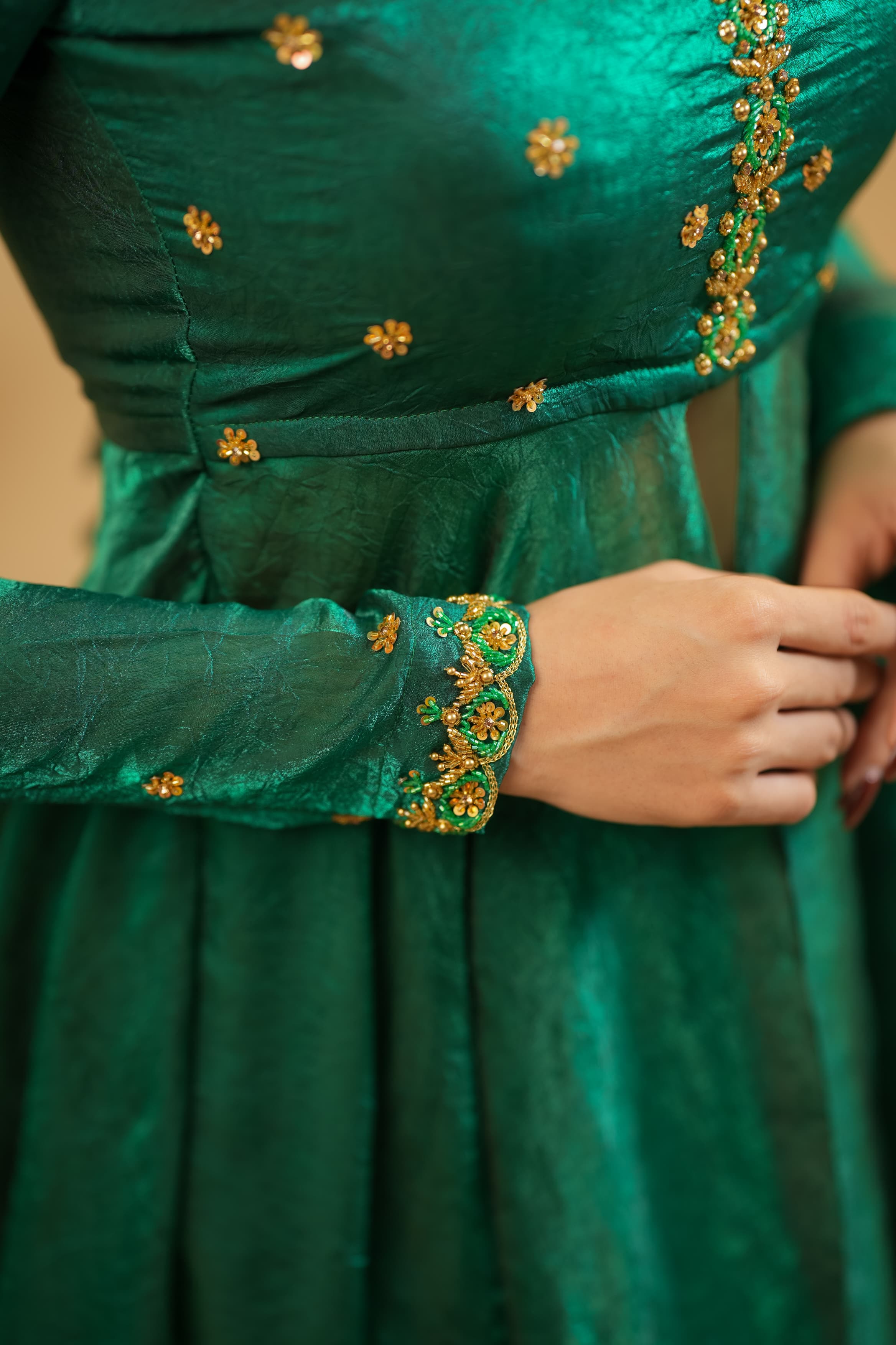 Akila Premium Designer Slit Anarkali Dress with Skirt - Elegant Indian Party Wear for Weddings & Festivals