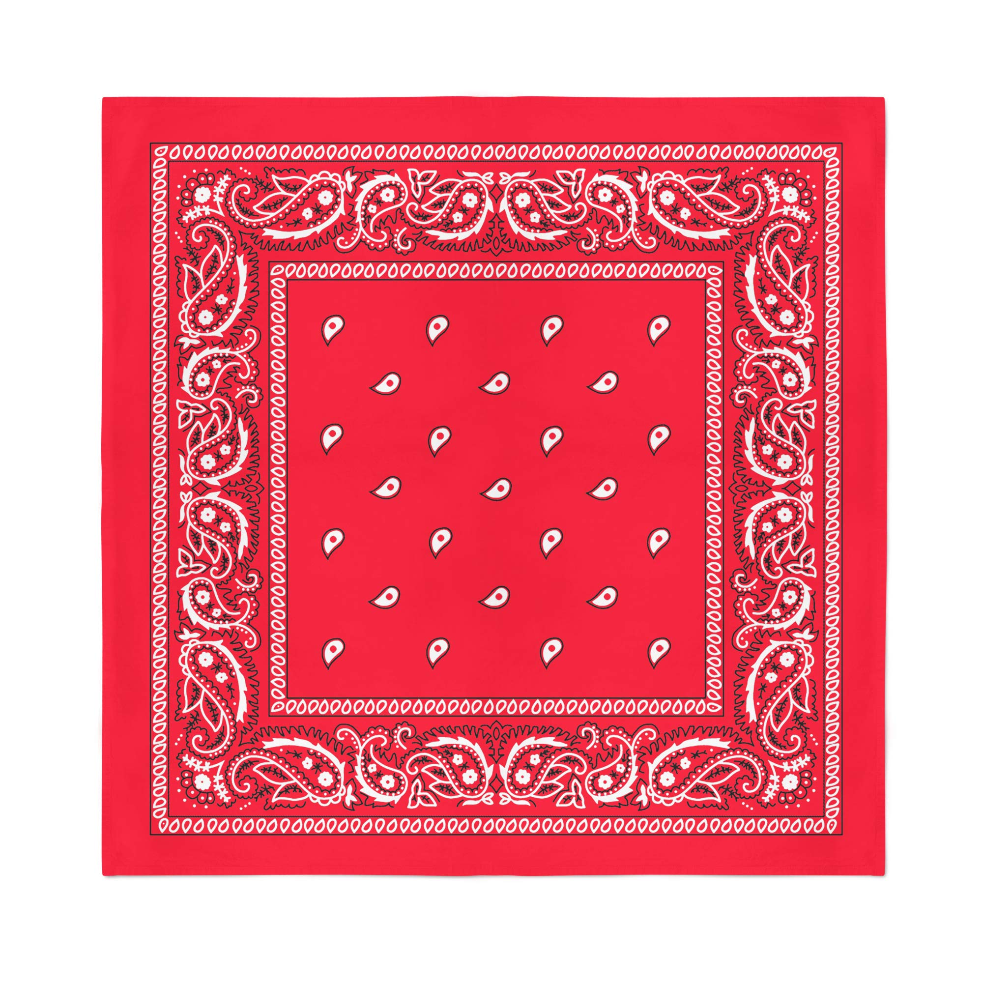 20-Pack Paisley Print 100% Polyester Unisex Bandanas for Men & Women - Bulk Wholesale Cotton-Like Headwear for Outdoor Activities, Sports, Fashion Accessories and DIY Crafts