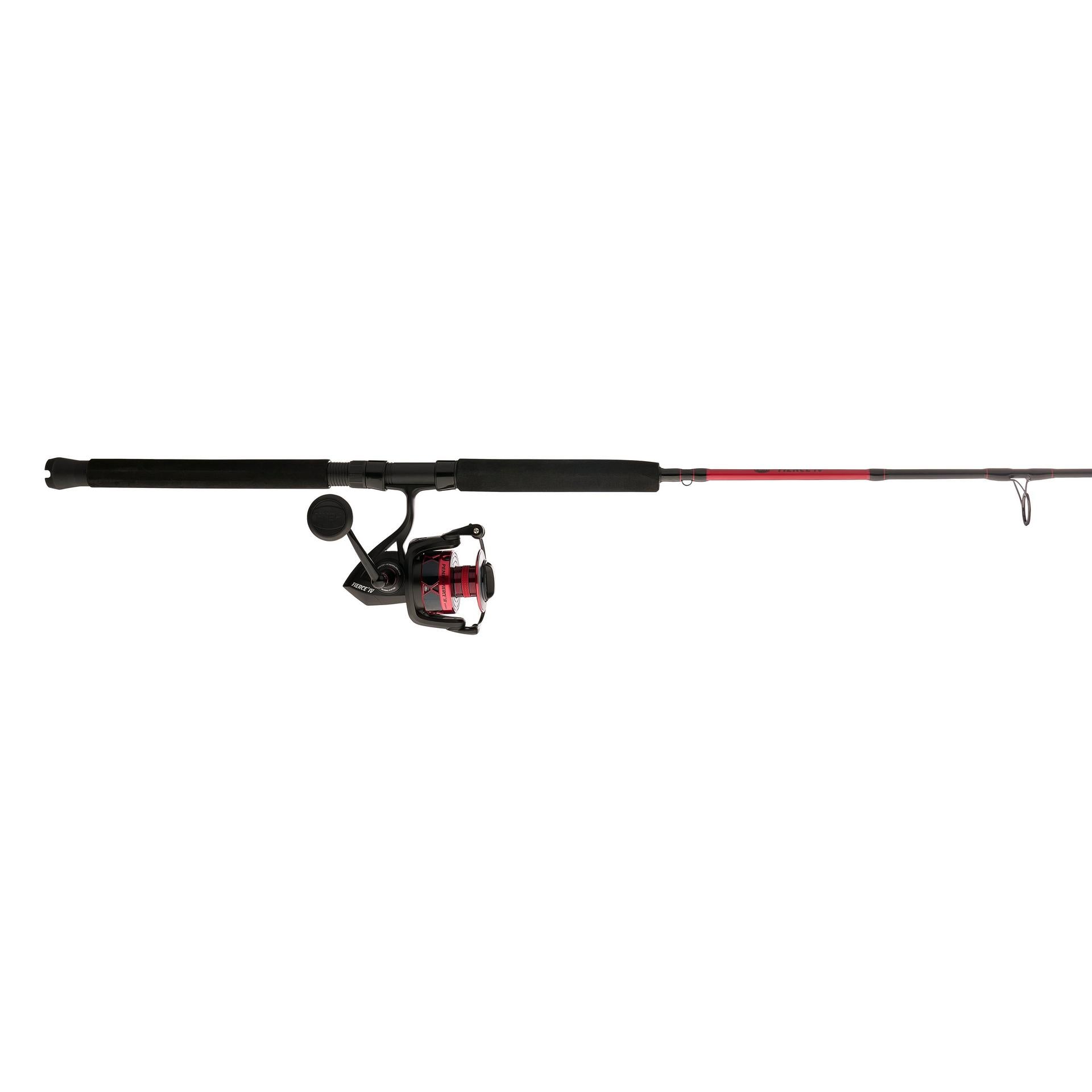 Fierce® IV Spinning Rod and Reel Combo - Premium Fishing Gear for Saltwater and Freshwater Anglers - Perfect for Bass, Trout, and Walleye Fishing