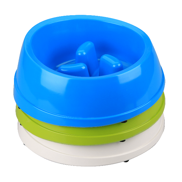 Slow Feed Dog Bowl - Non-Slip Melamine Pet Dish for Small & Medium Breeds - Perfect for Mealtime Portion Control & Digestion Aid - Great for Fast Eaters & Training Sessions