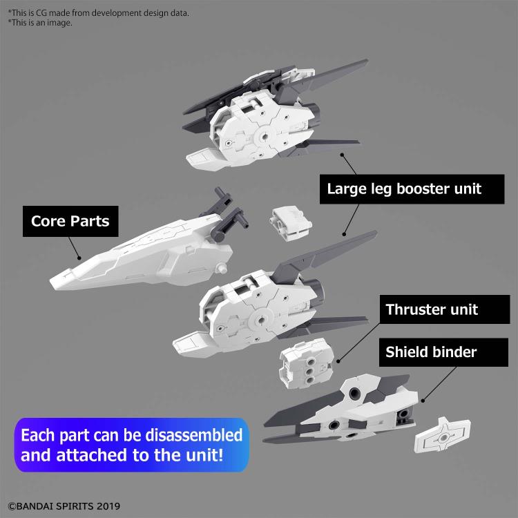 Bandai 30MM 1/144 Scale Option Weapon Set 9 - Large Booster Unit Model Kit for Custom Mech Builders | Perfect for Gundam Dioramas & Sci-Fi Action Scenes