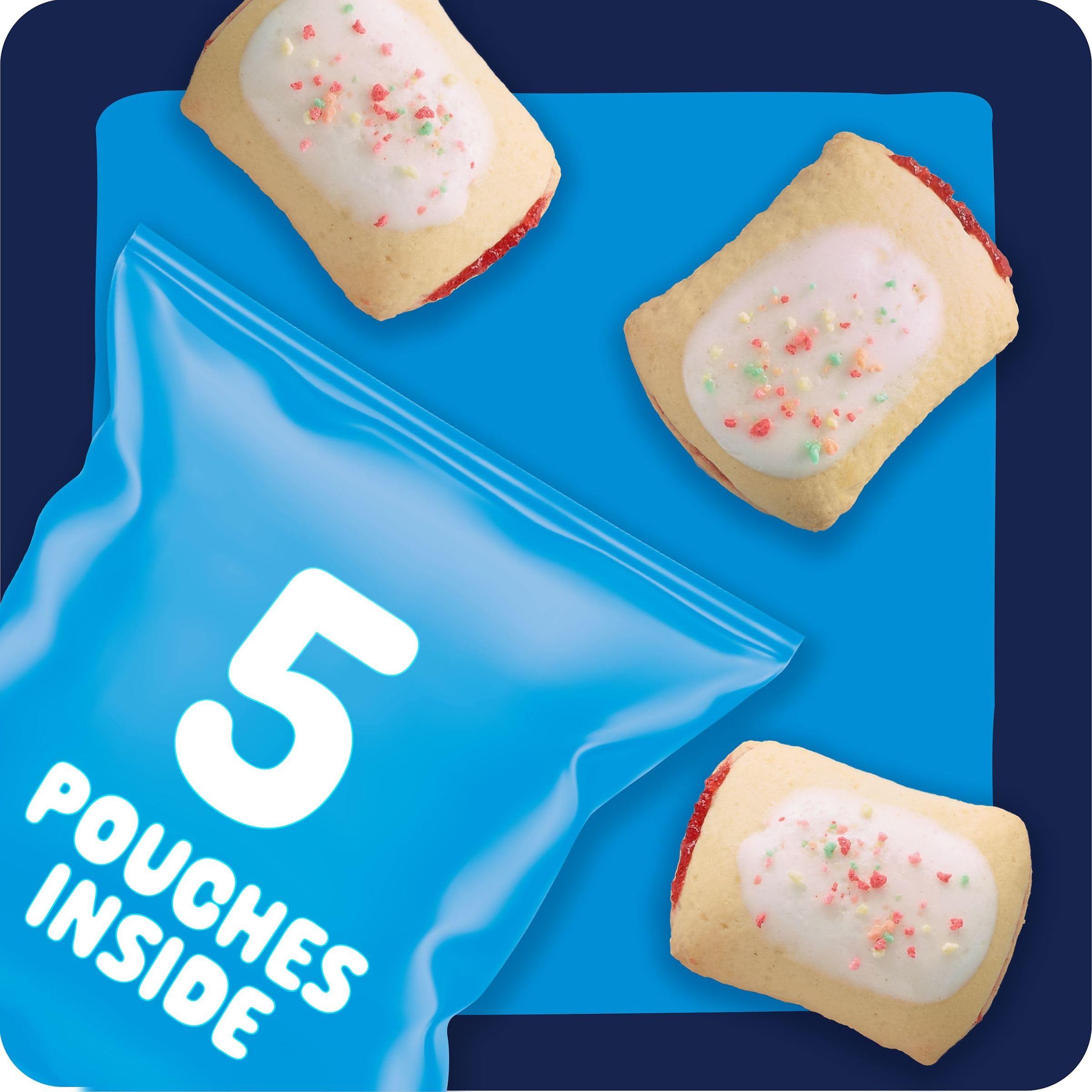 Pop-Tarts Frosted Strawberry Baked Pastry Bites - 7oz Box (5 Pouches) | Kids Snacks, School Lunch, Breakfast On-The-Go, After-School Treats & Office Snacks