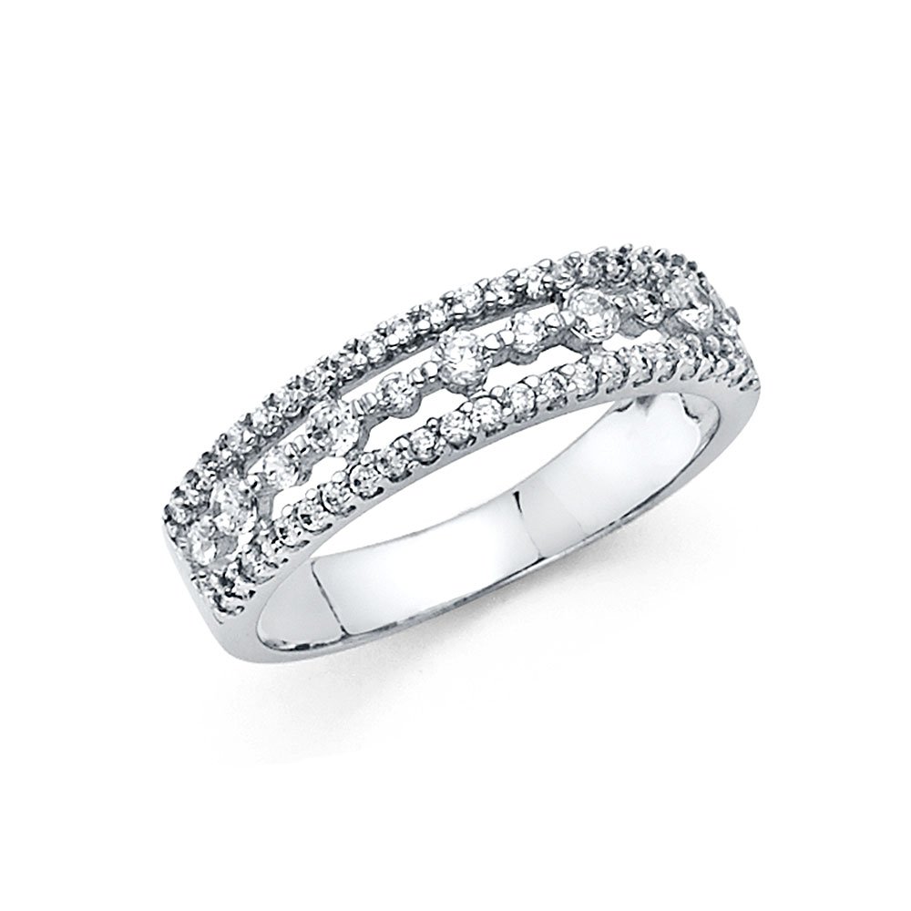 14K White Gold Wedding Band for Women & Men – Classic Comfort Fit Ring for Engagement, Anniversary & Everyday Wear – The World Jewelry Center