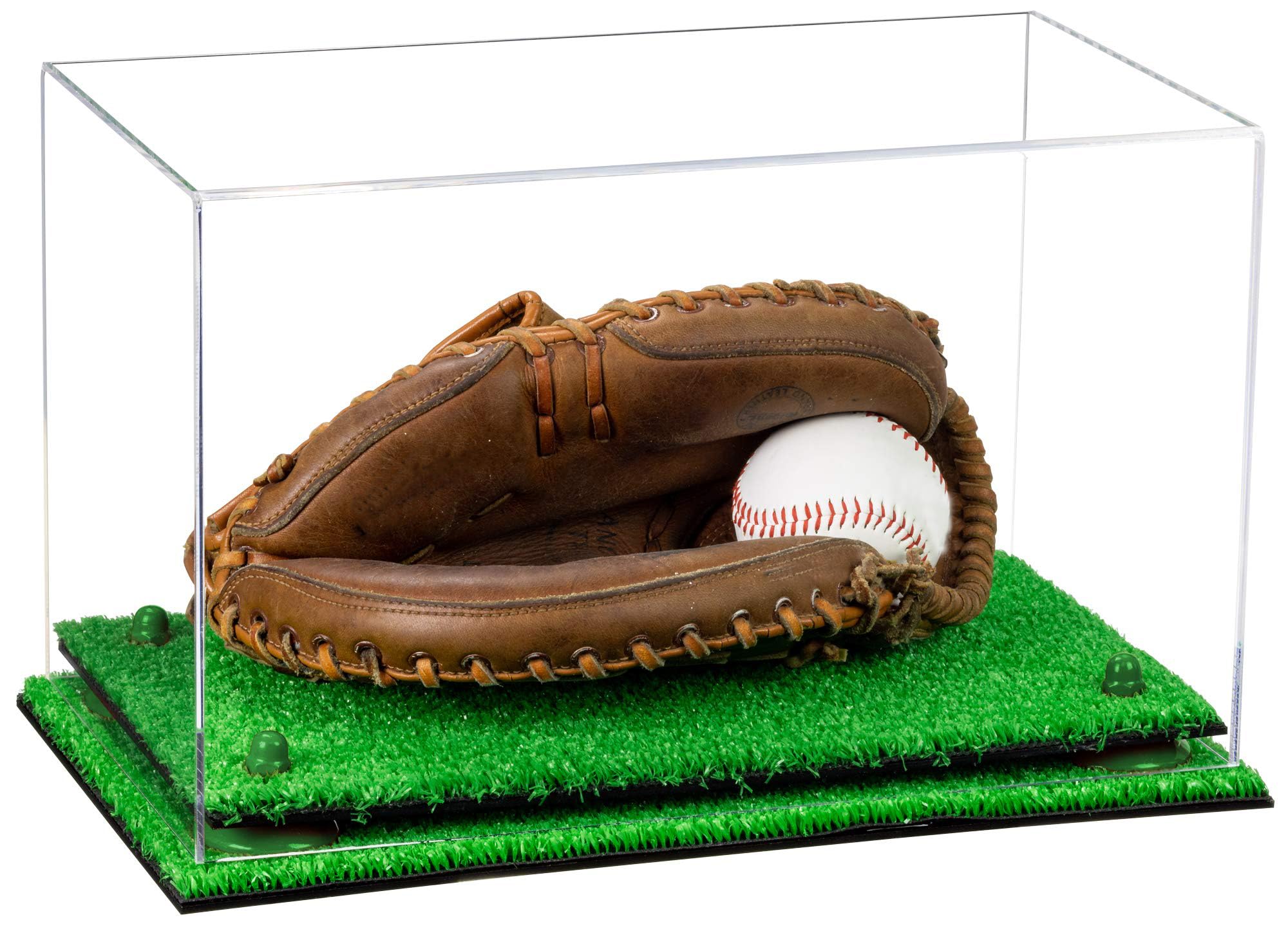 Premium Acrylic Full-Size Baseball Catcher's Glove Display Case - Clear Protective Showcase for Collectibles, Memorabilia & Sports Decor - Perfect for Home, Office, or Sports Bar Display