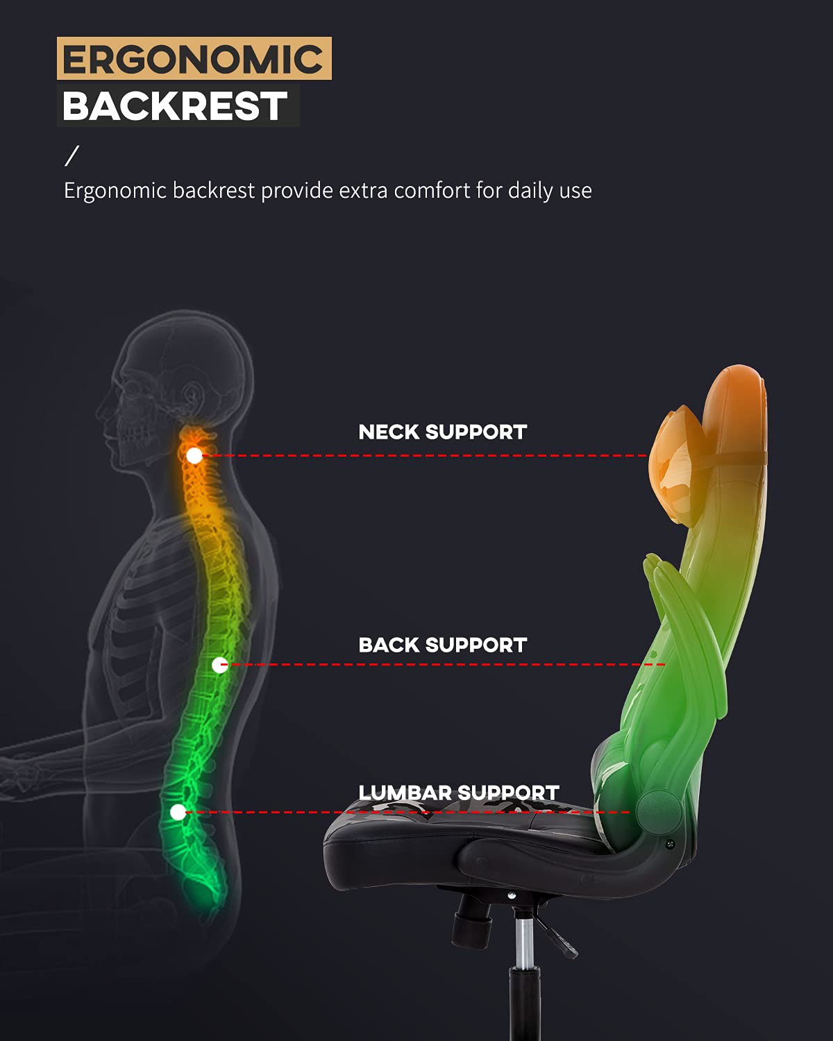 Ergonomic Gaming Chair with Headrest & Lumbar Support - High Back PU Leather PC Office Chair for Home & Work - Adjustable Armrests Racing Style Computer Desk Chair (Camo) - Perfect for Gamers, Remote Workers & Home Office Setup