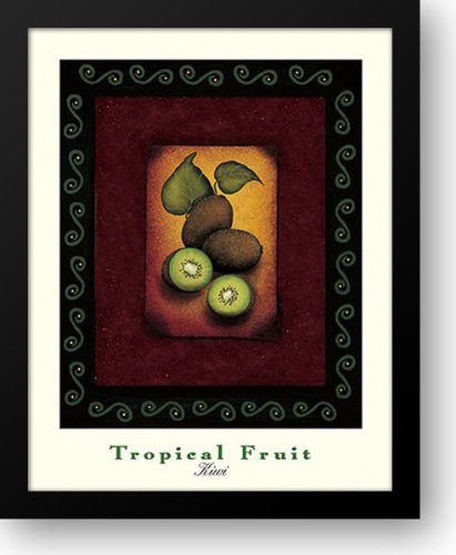 Tropical Fruit Kiwi 15x18 Framed Wall Art Print by Jessica Fries - Perfect for Kitchen Decor, Dining Room, or Fruit-Themed Home Decor