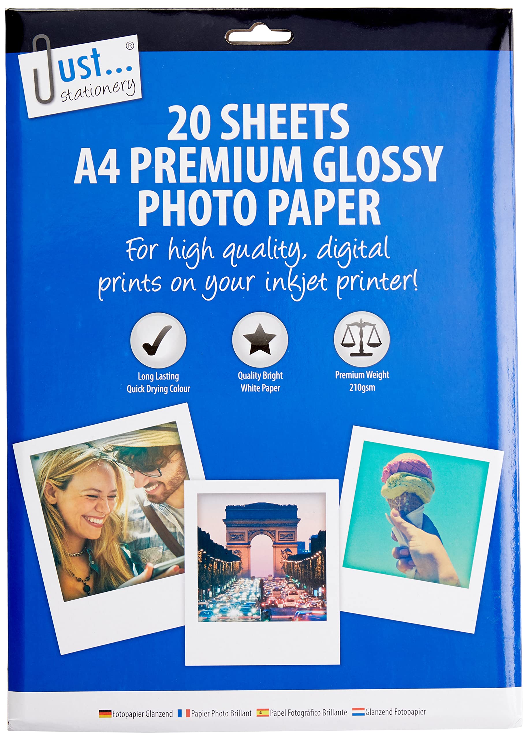 Premium A4 Glossy Photo Paper - 100 Sheets, 260 GSM, High-Quality Inkjet Printer Paper for Vibrant Photos | Ideal for Home Printing, Photography Projects, and Professional Presentations