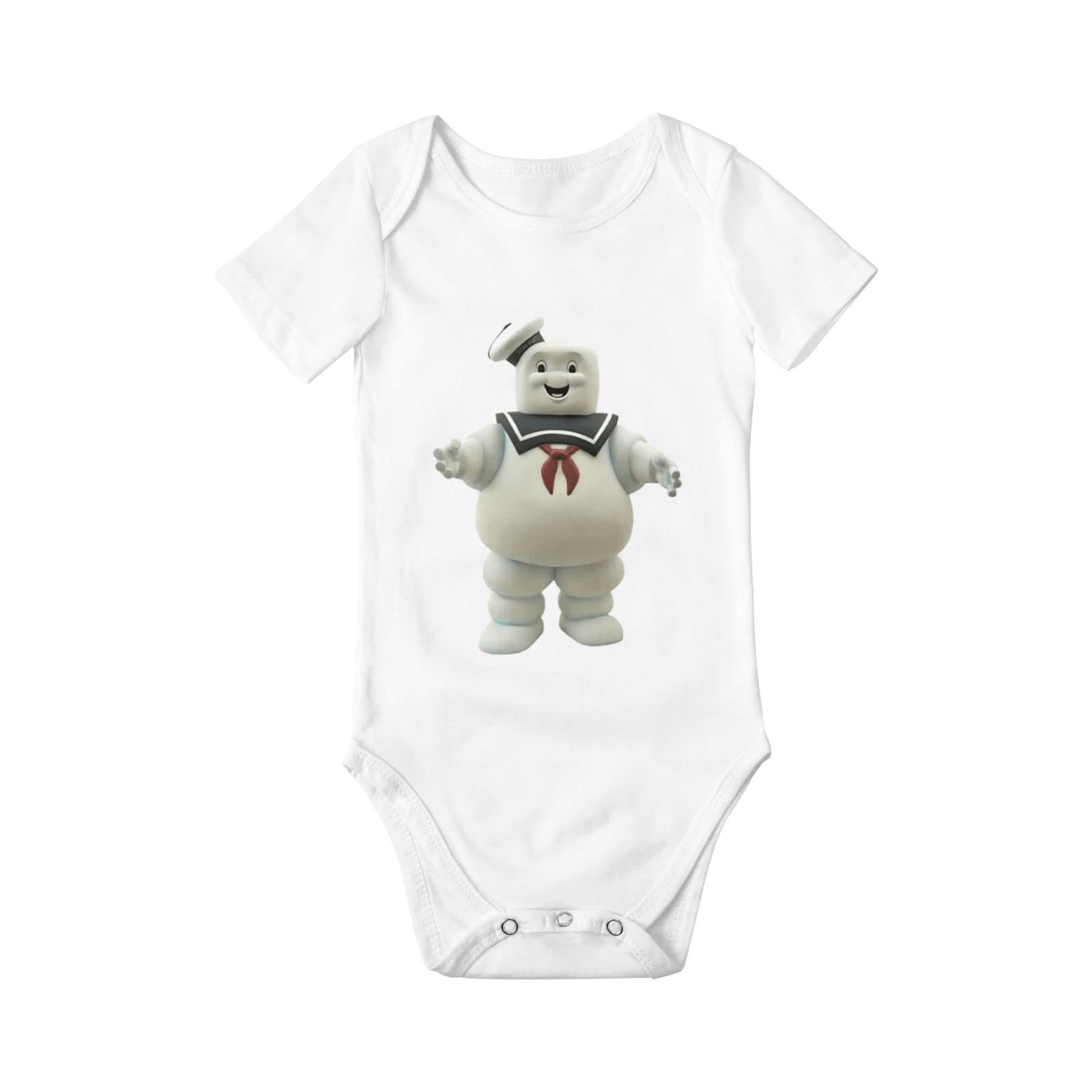 Ghostbusters Baby Onesie - Newborn Romper Unisex Short-Sleeve Bodysuit | 3D Printed Cotton Soft Jumpsuit for 6 Months Baby Boy & Girl | Perfect for Halloween Costume, Birthday Gift & Cute Daily Outfit