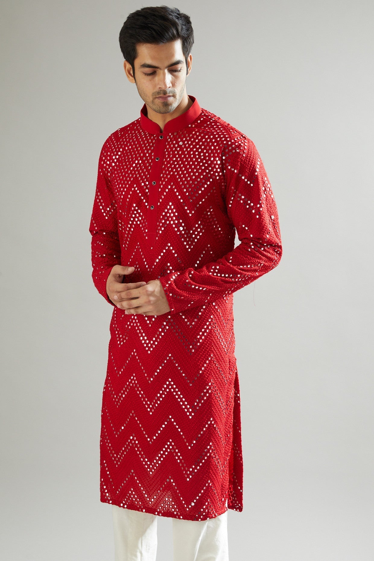 Red Embroidered Kurta for Women | Traditional Indian Ethnic Wear | Perfect for Festivals, Weddings & Cultural Events