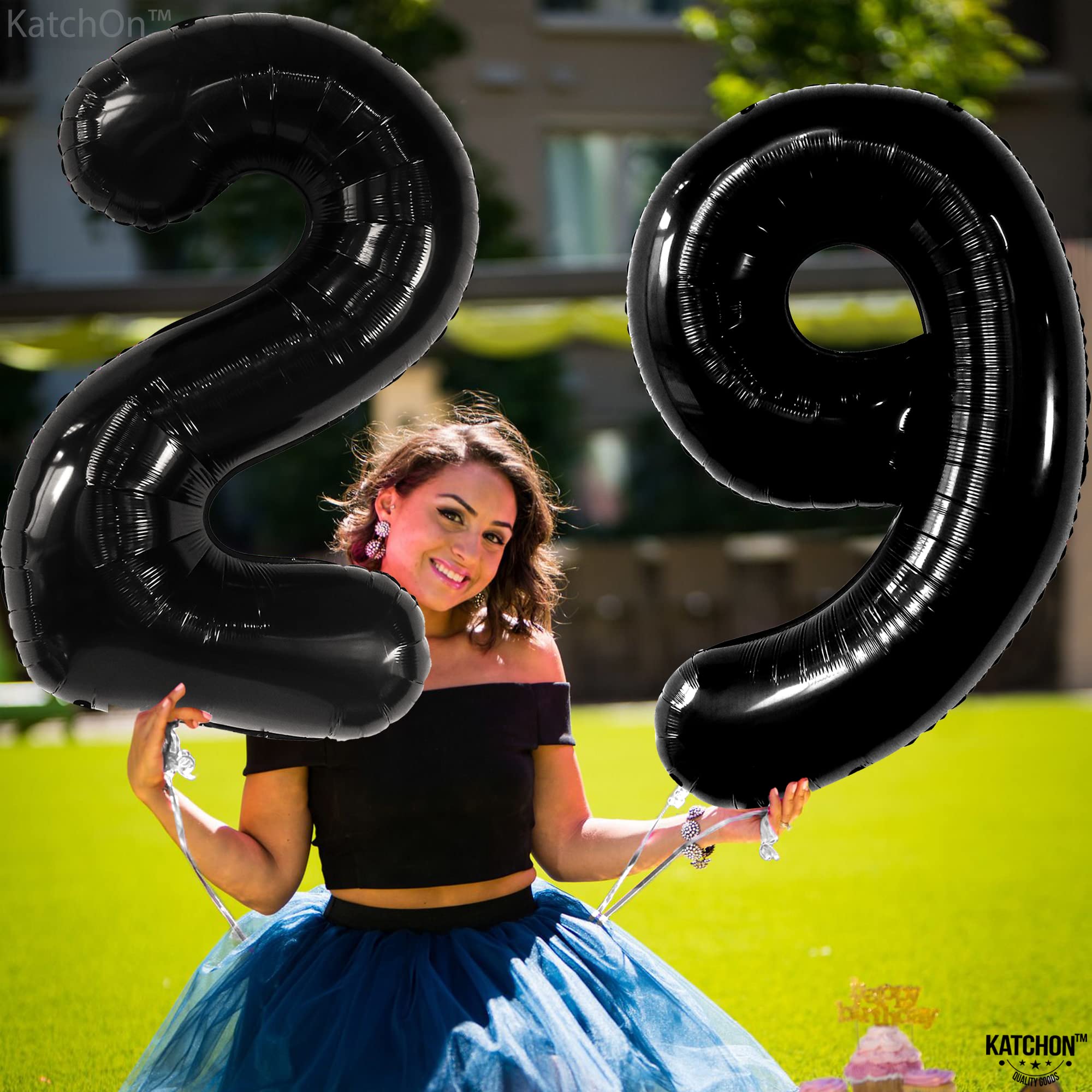 KatchOn 40 Inch Black 29 Balloon Numbers - Giant Foil Birthday Balloons for 29th Birthday Party Decorations | Men & Women Celebration | Perfect for Milestone Birthday, Anniversary, Graduation & Photo Backdrops