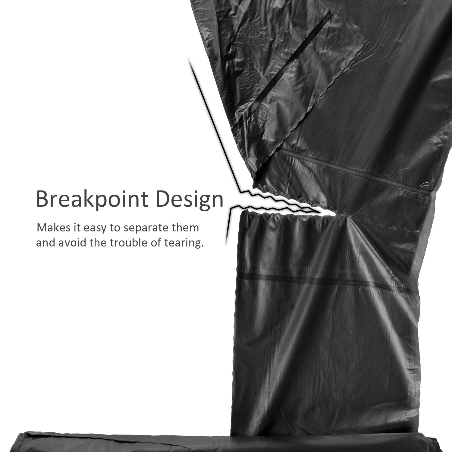 **4 Gallon Small Trash Bags with Handle-Tie - 100 Count (5 Pack) | Leak-Proof Waste Bags for Bathroom, Kitchen, Office, Bedroom & Picnic | Perfect for Small Trash Cans & Daily Disposal**