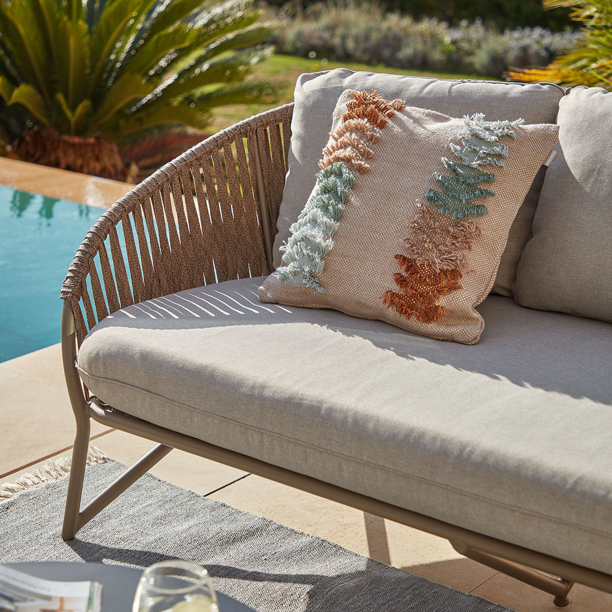 Branzie 3-Seater Outdoor Patio Sofa Set - Waterproof Wicker Furniture for Garden, Backyard, Poolside & Balcony - Comfortable All-Weather Lounge Seating