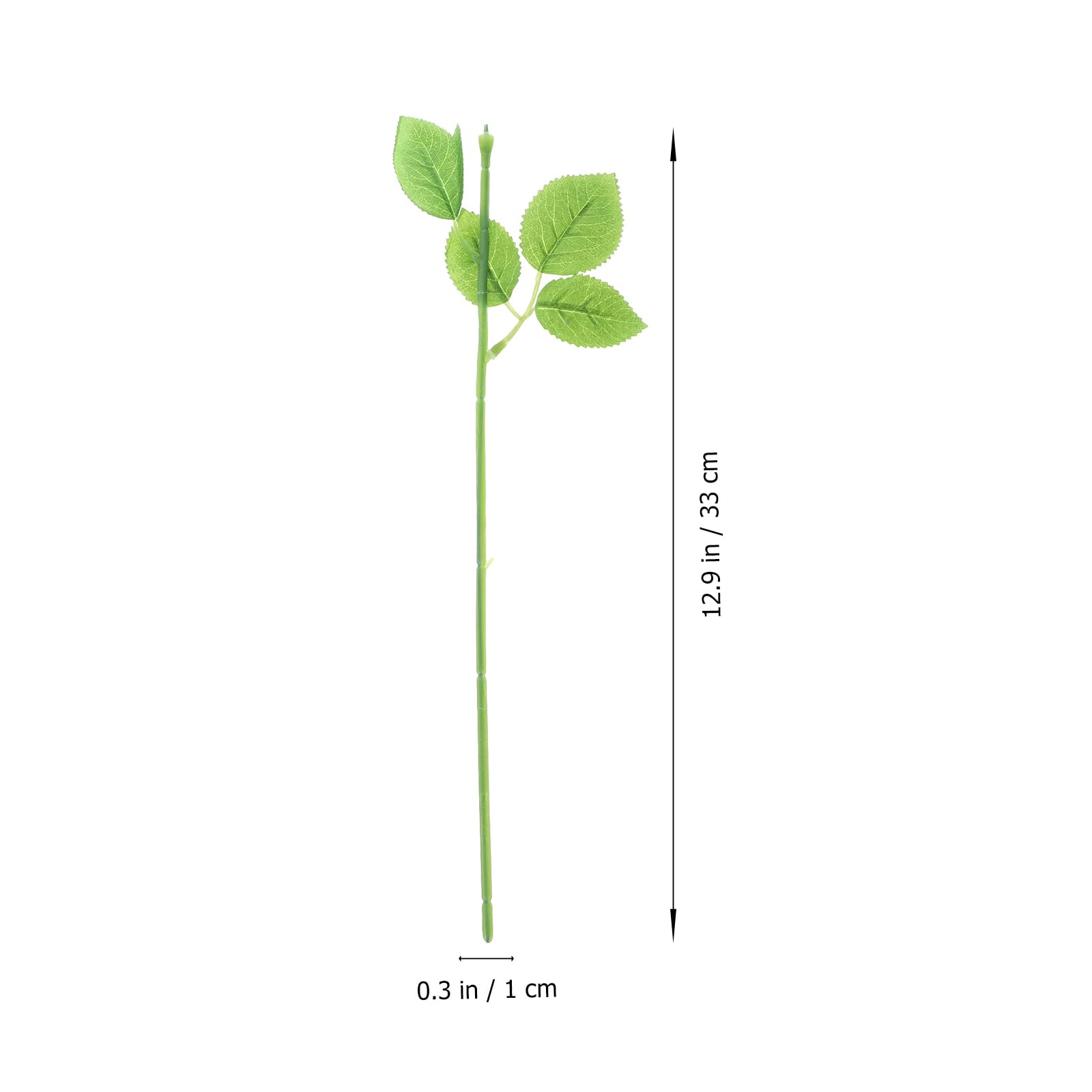 30PCS Artificial Rose Leaves with Floral Wire Stems - DIY Fake Plastic Floral Stems for Bouquet Making, Wedding Decor, Home Floral Arrangement, and Craft Projects
