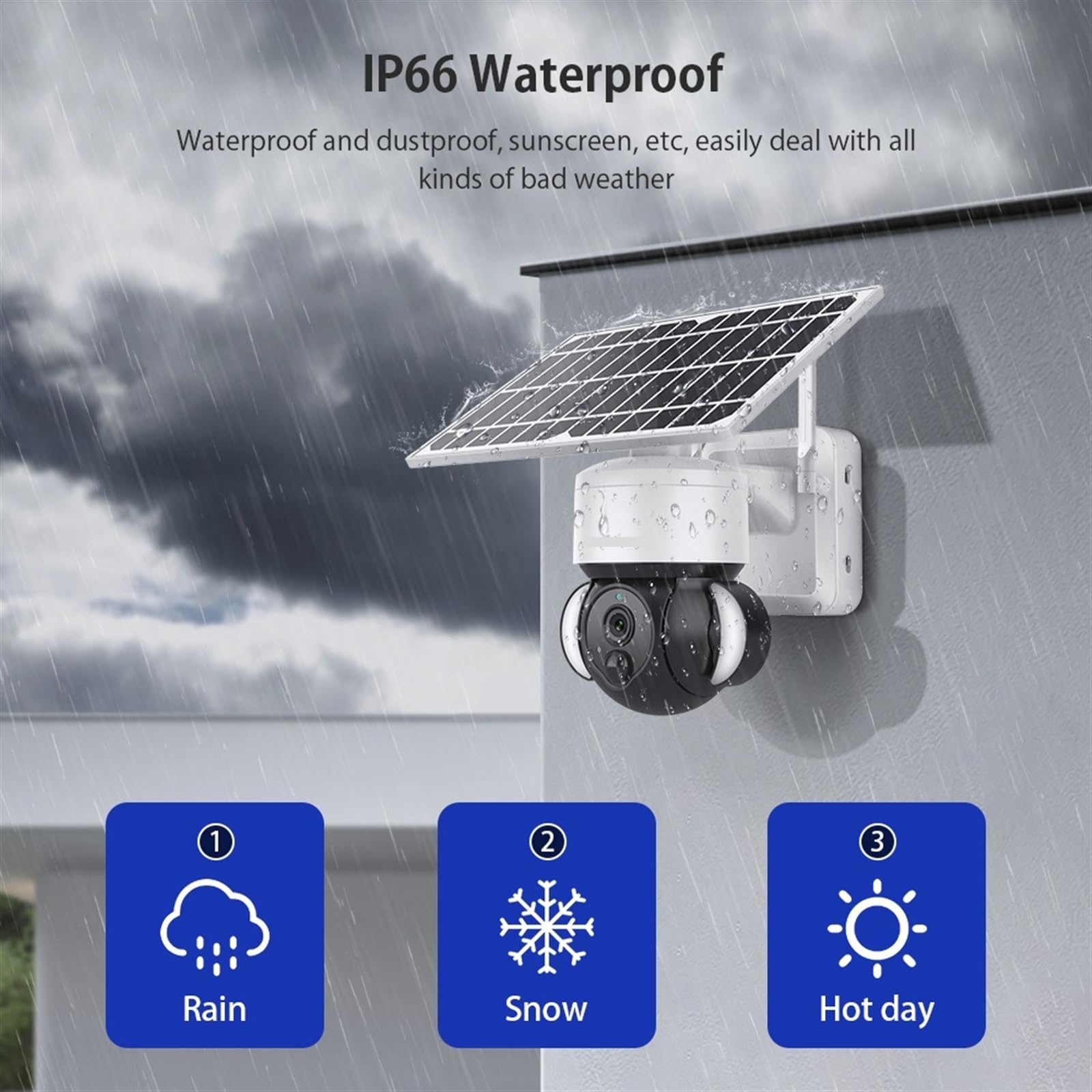 4G Solar Security Camera 1080P HD Outdoor - Wireless PTZ CCTV Camera with Built-in Solar Panel & Battery - Weatherproof Night Vision for Home, Street, Yard Surveillance (WiFi, 64GB Storage) - Perfect for Remote Monitoring & Property Protection