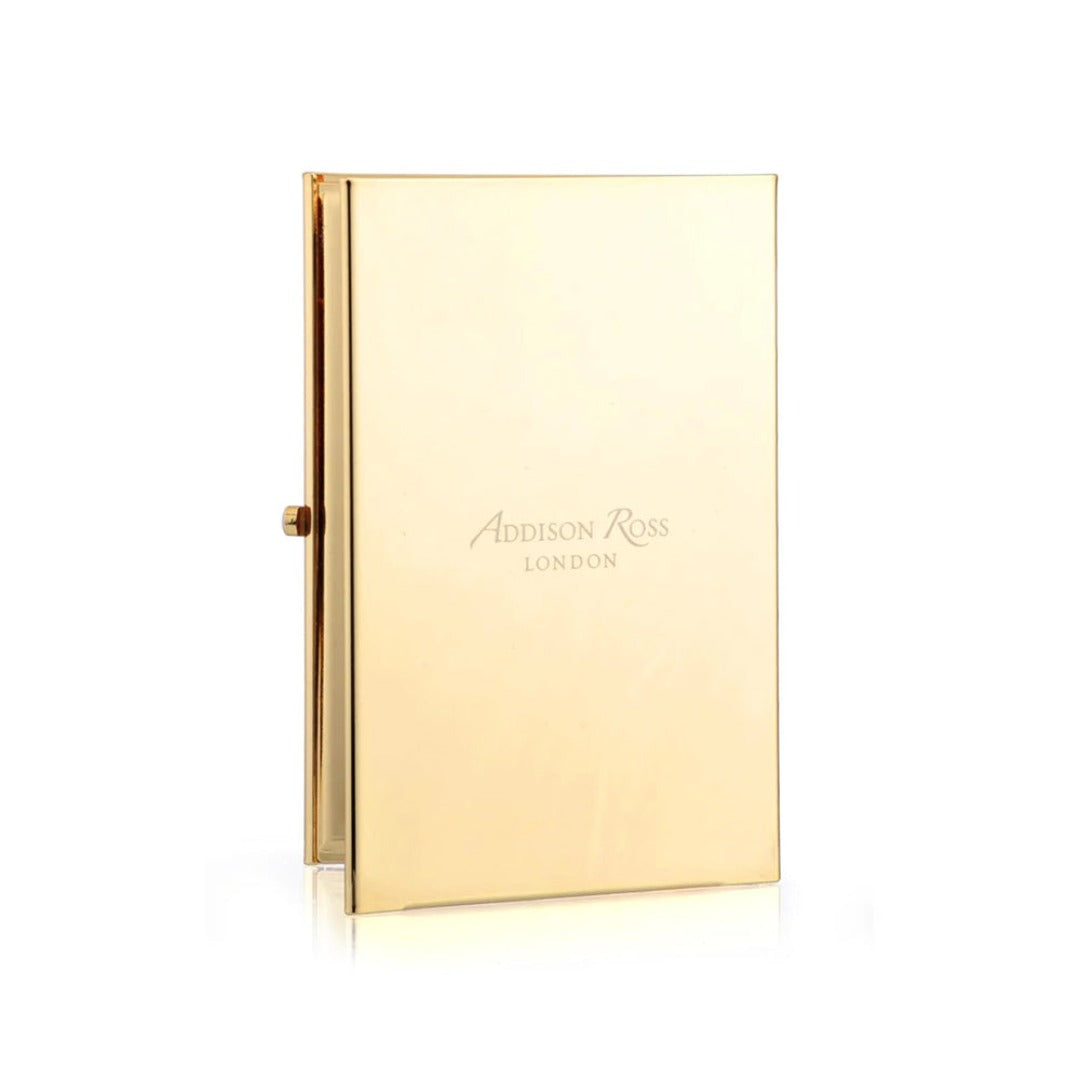 Enamel & Gold Plated Double Picture Travel Frame - Elegant Keepsake for Family Photos, Vacations & Gifts | Perfect for Home Decor, Office Desk & Travel Memories