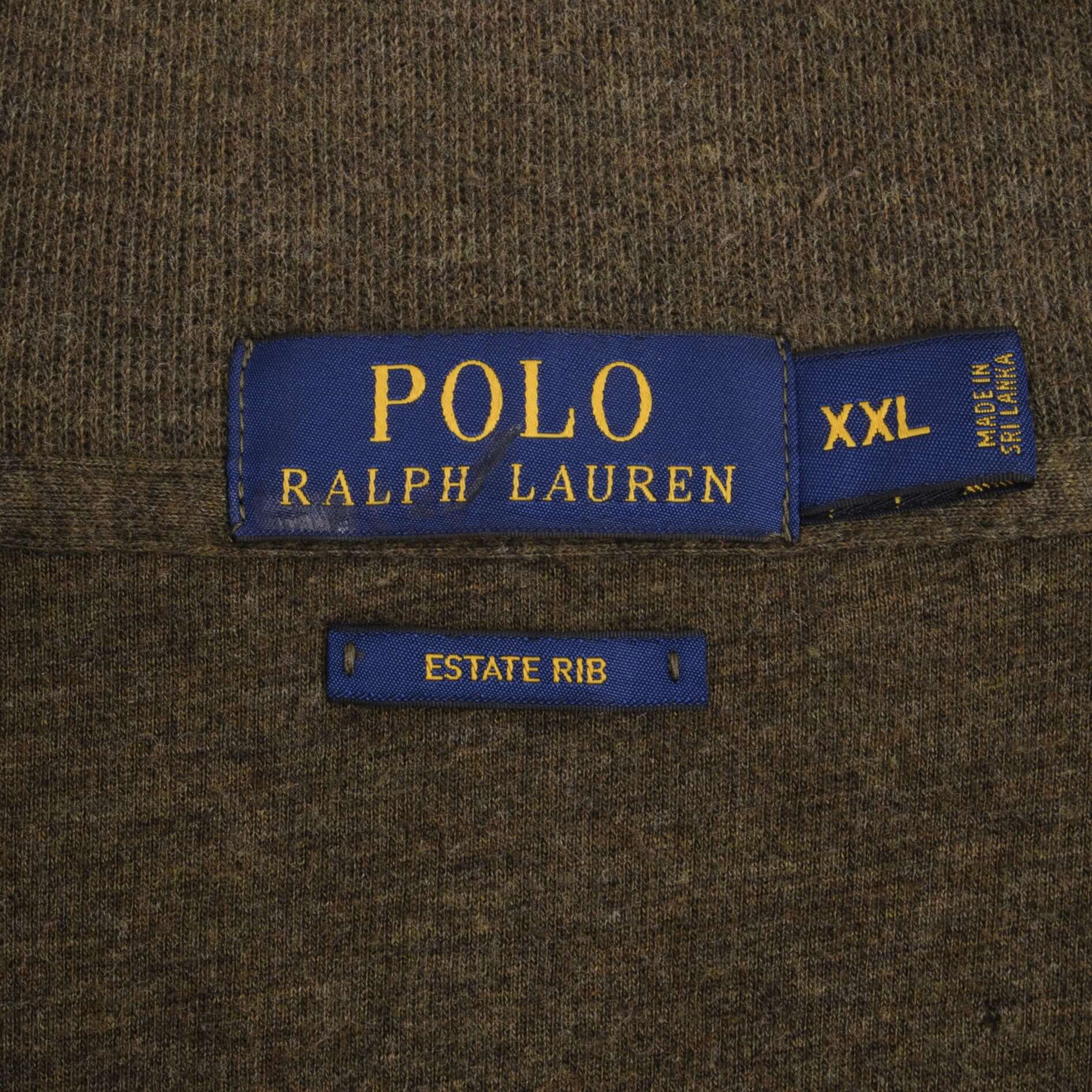 Ralph Lauren Men's Green Quarter-Zip Sweater - Size 2XL - Casual Pullover for Work & Outdoor Activities