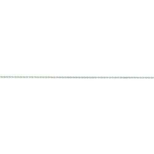 FindingKing 14K White Gold 1.1mm Delicate Baby Rope Chain Necklace 20