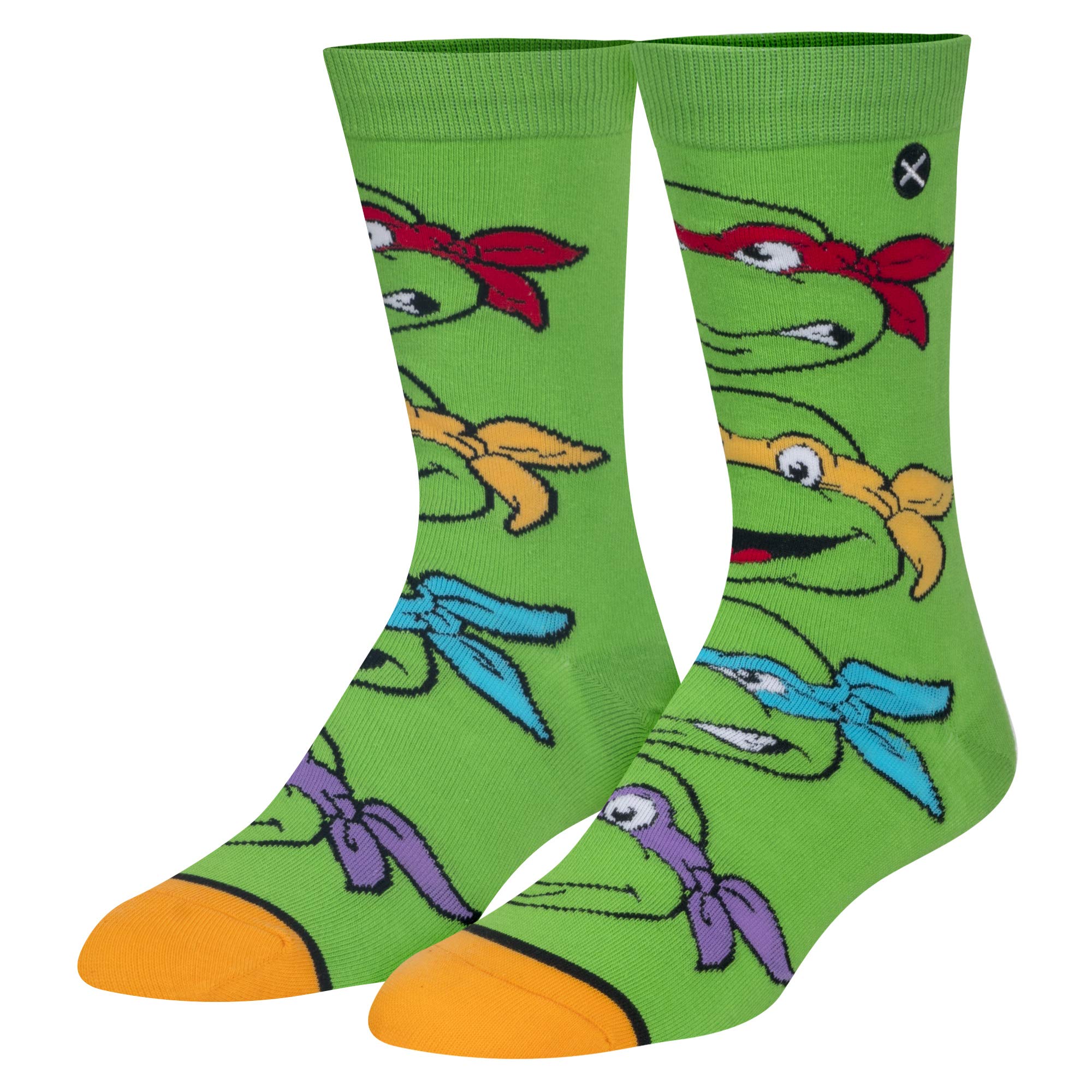 Odd Sox Nickelodeon TMNT Teenage Mutant Ninja Turtles Retro 90's Cartoon Character Socks - Fun Novelty Socks for Men & Women, Perfect Gift for TMNT Fans, Cosplay & Casual Wear