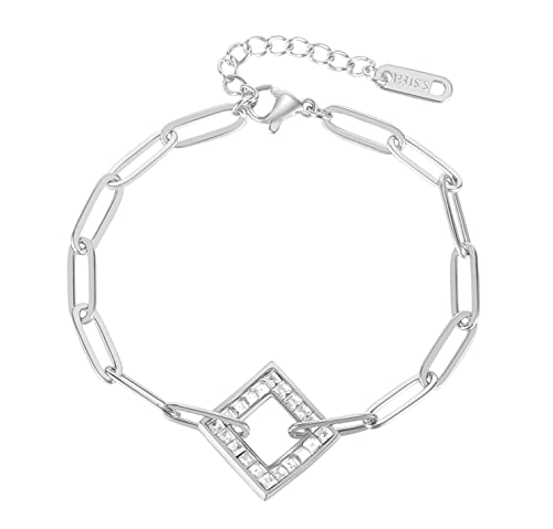 Silver Open Rhombus