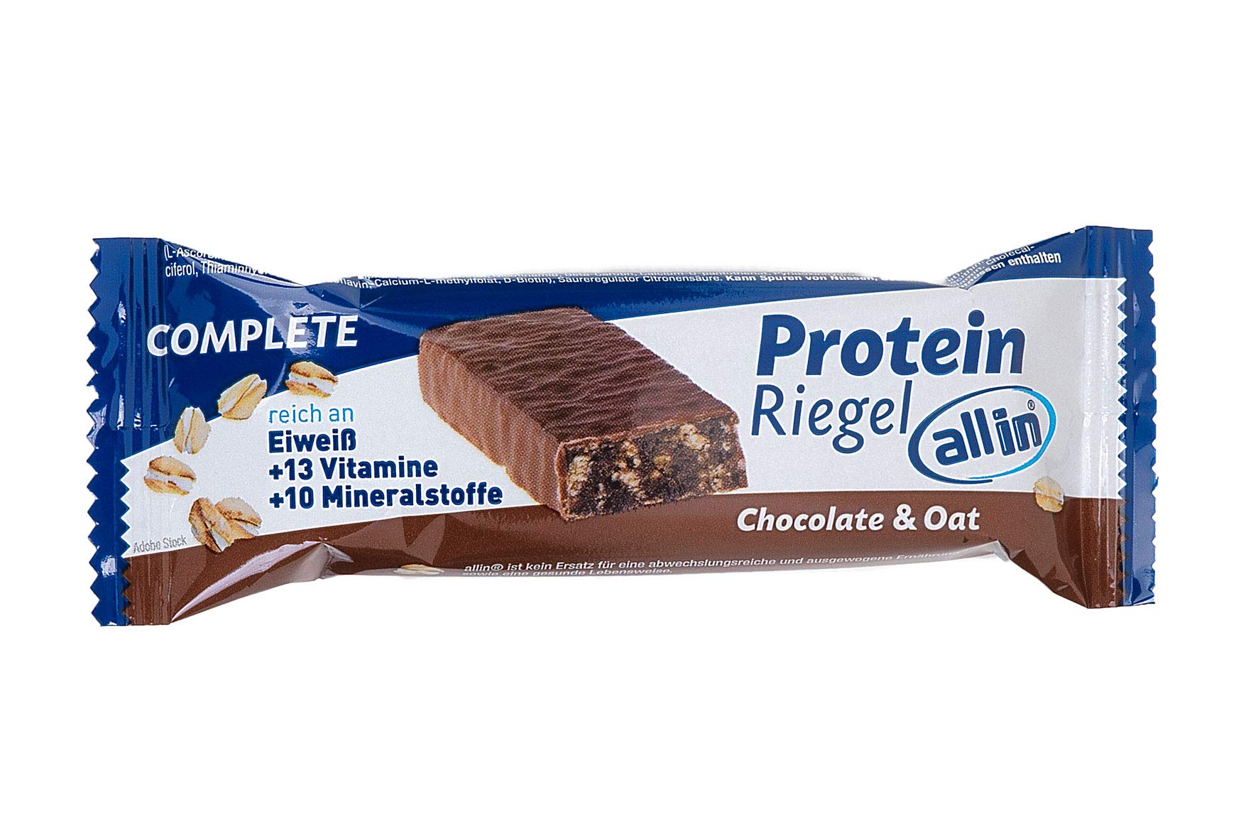 All in® COMPLETE Protein Bar Chocolate & Oat 24x 30g - High Protein Snack with Chocolate and Oatmeal | Meal Replacement Bar for Fitness, Weight Loss & Post-Workout Recovery | Gym Food, Healthy Snack for Active Lifestyle