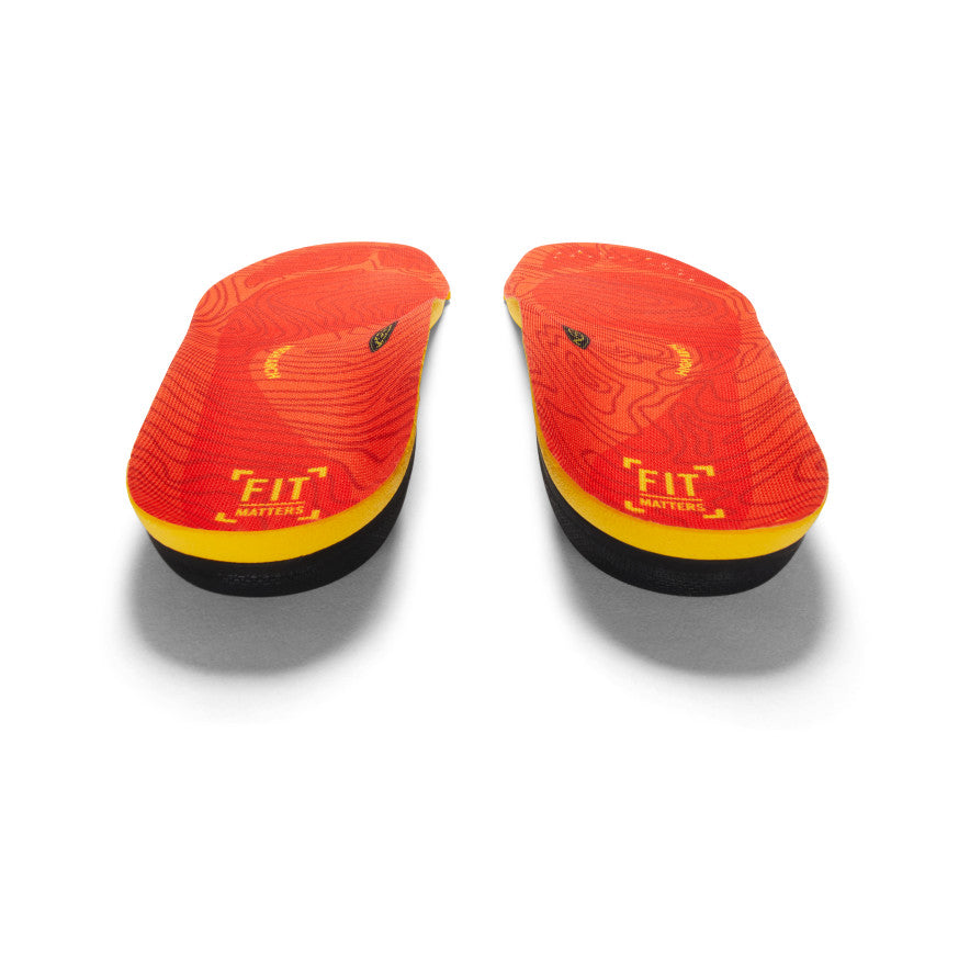 Men's High Arch Support Insoles for Outdoor Activities - K 30 Comfort Foot Orthotics (Red) - Perfect for Hiking, Running & Work Boots