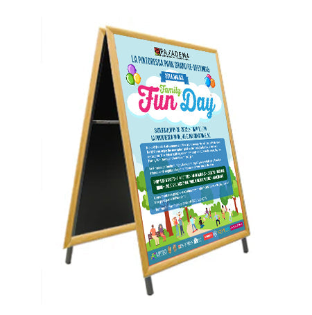 24x72 A-Frame Wooden Snap Sign Holder - 1 1/4