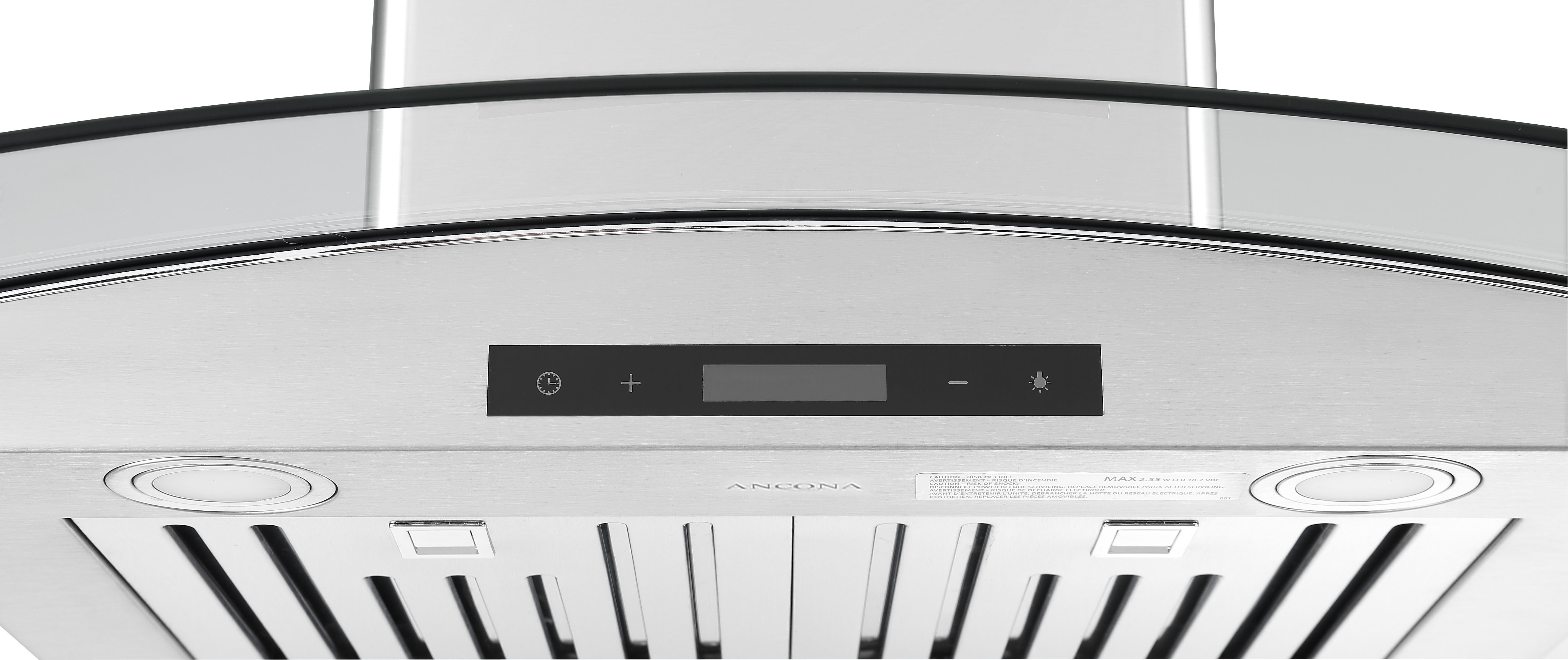 IGCB636 36-Inch Stainless Steel Island Glass Range Hood - Modern Kitchen Ventilation for Open-Concept Homes & Gourmet Cooking