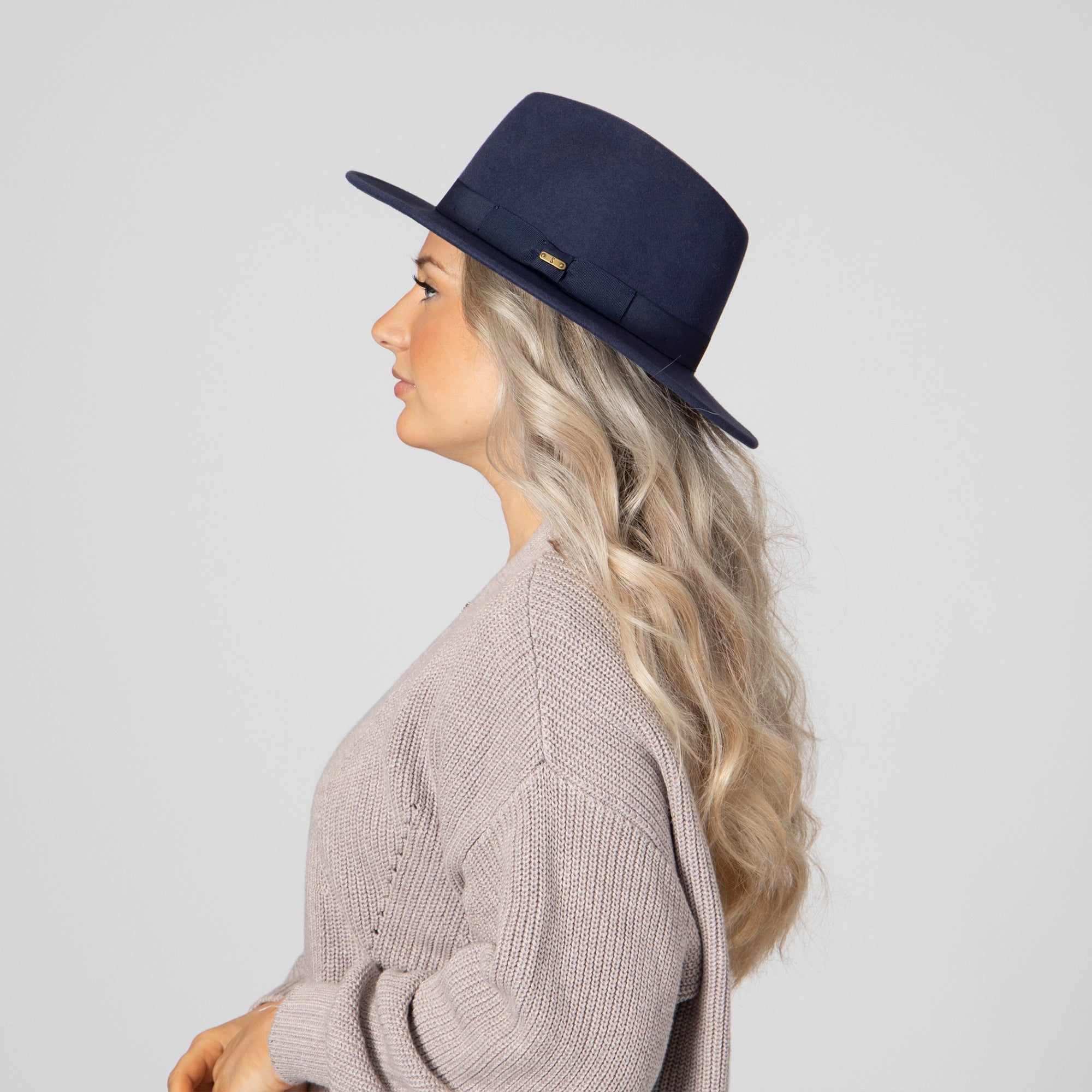 Myra Women's Fedora Hat with Bow - Stylish Wide Brim Sun Hat for Outdoor, Beach, and Summer Fashion