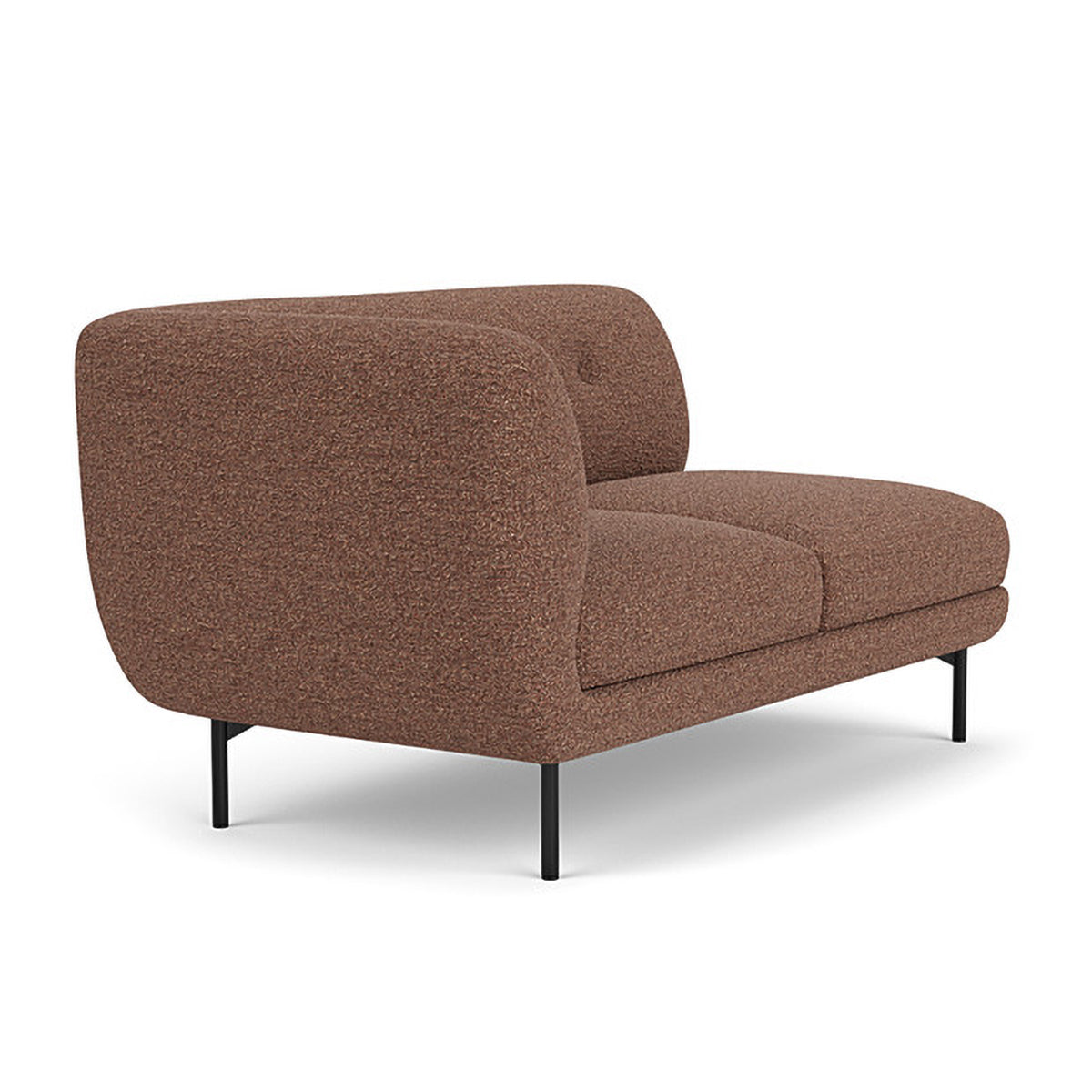Alfred Boucle Left 2 Seater Modular Sofa - Modern Sectional Couch for Living Room, Small Space & Apartment - Soft Fabric Upholstery with Reversible Design