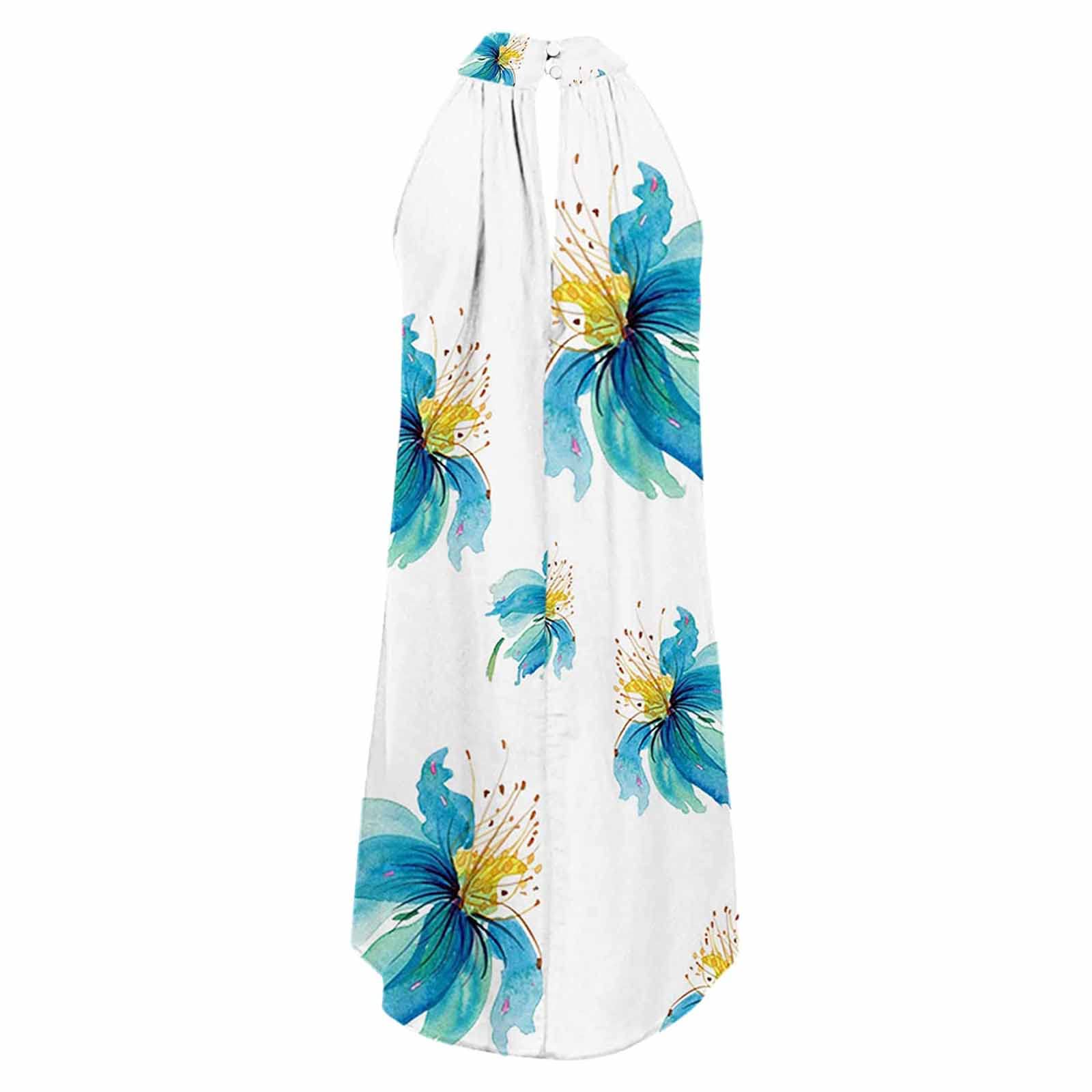 Women's Loose Summer Dress - Halter Neck Sleeveless Flowy Sundress for Beach, Vacation & Casual Wear | Cute & Comfortable Dresses for Women