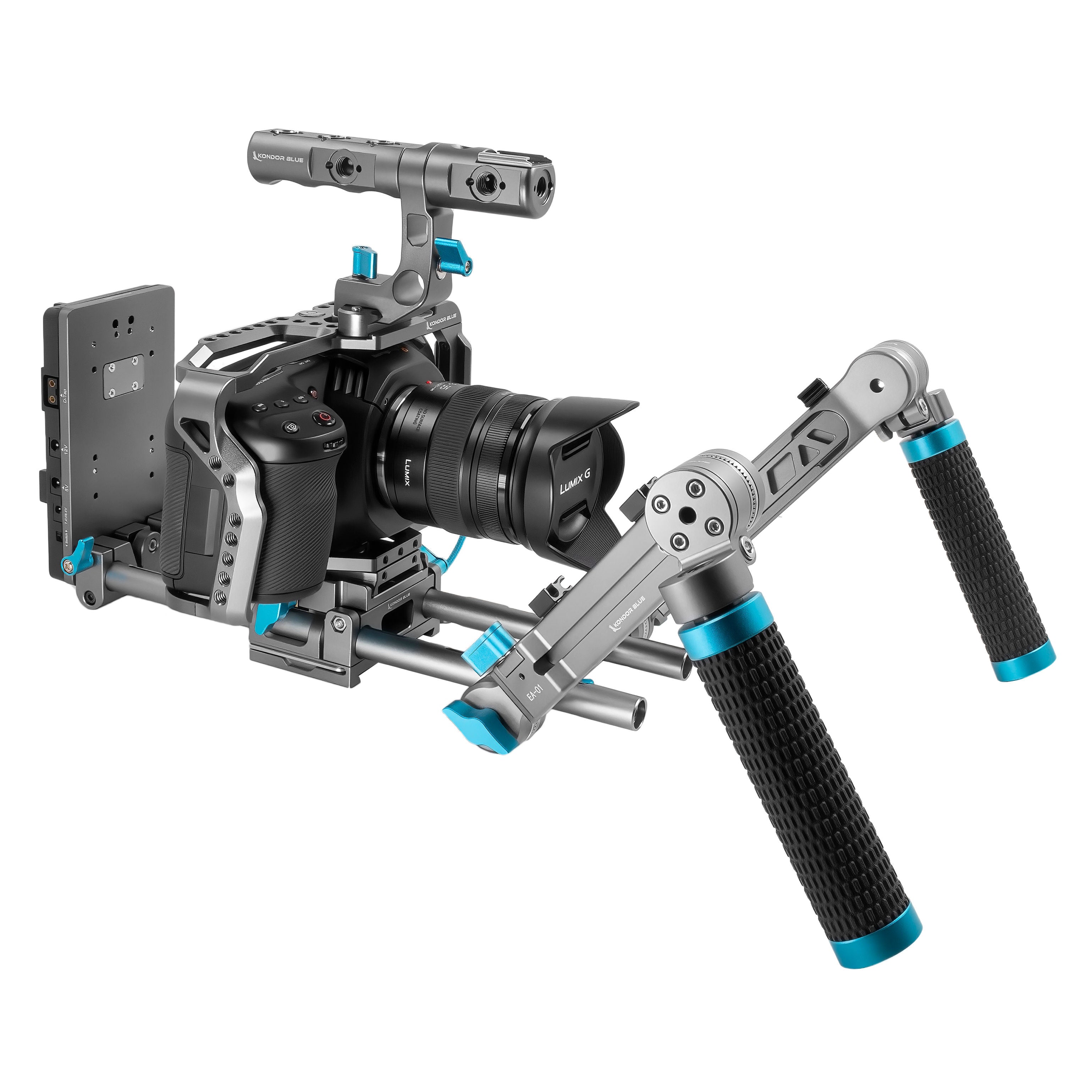 Kondor Blue Ultimate BMPCC6K/4K Camera Rig - Professional Stabilization System for Blackmagic Pocket Cinema Cameras | Perfect for Filmmaking, Vlogging & Studio Production