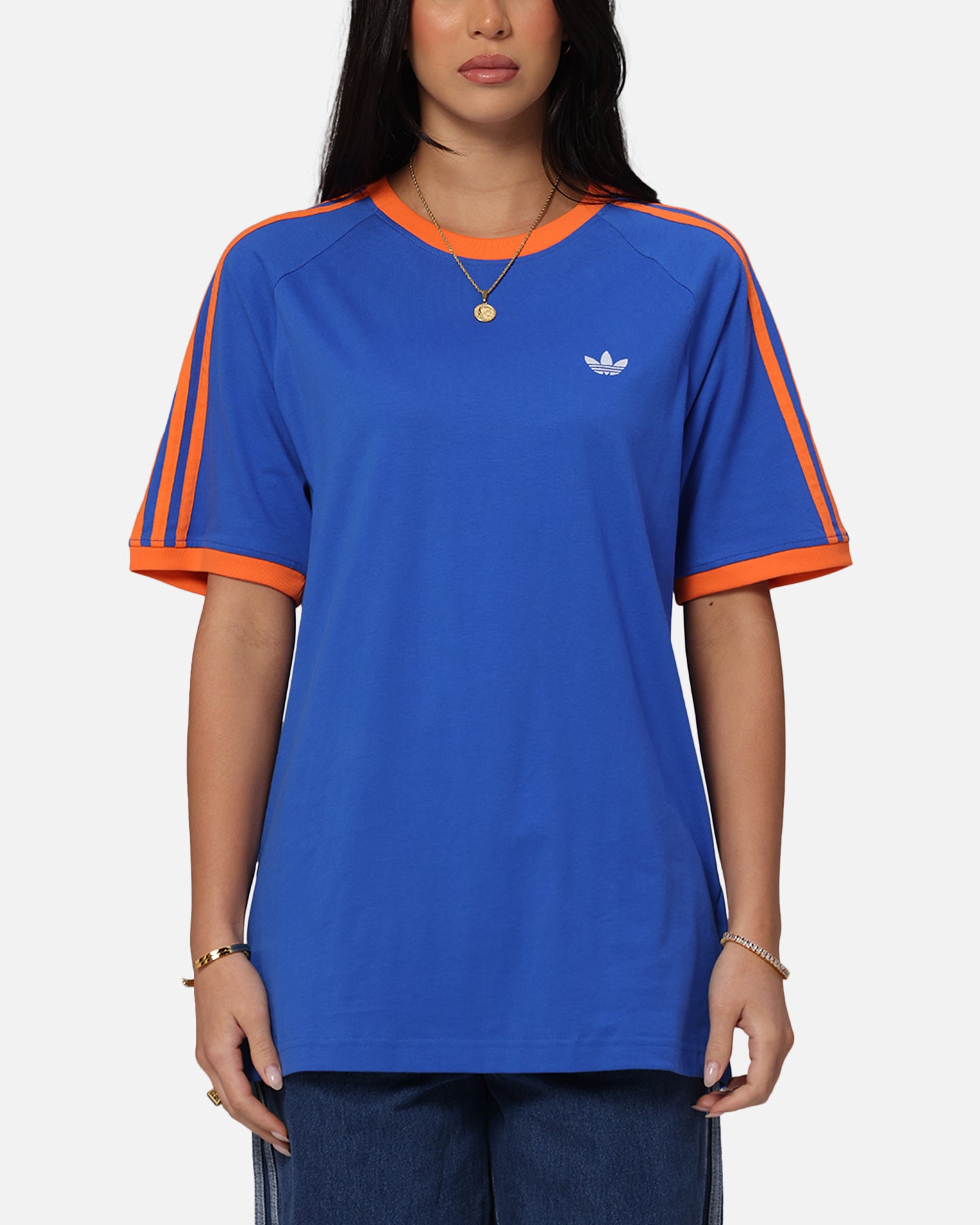 Adidas Monogram Cali T-Shirt for Men - Blue Casual Short Sleeve Tee | Gym, Workout, Streetwear Fashion