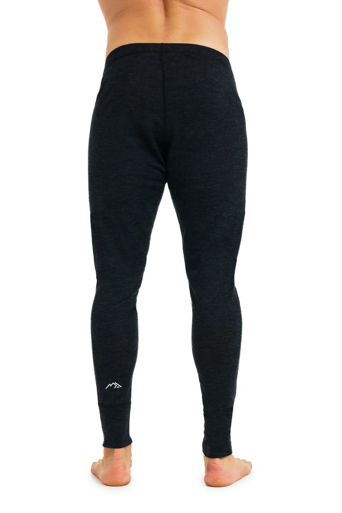 Premium Men's Merino Wool Pants 165 - Soft & Breathable Heathered Black Trousers for Outdoor Hiking, Travel & Casual Wear