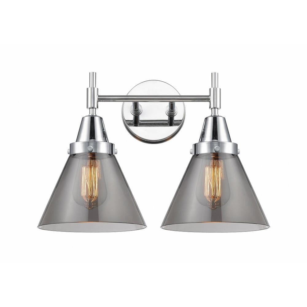 Innovations 447-2W-PC-G43 Chrome Finish Two Light Bathroom Vanity Set - Perfect for Modern Bathroom Renovation and Home Decor