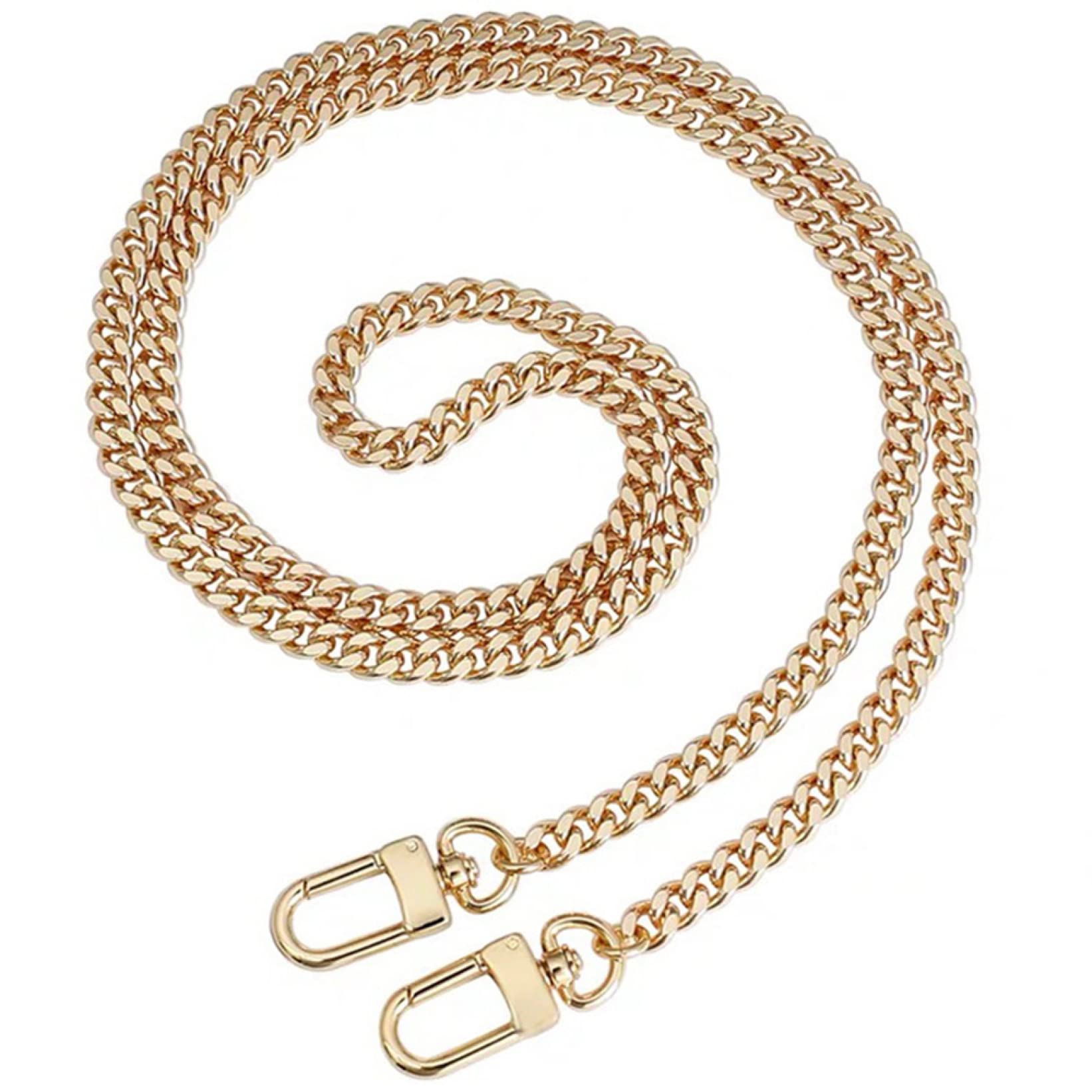 Pearl Purse Chains with Round Metal Buckle - Shiny Gold Replacement Bag Straps for Women's Crossbody & Shoulder Handbags | Detachable Fashion Accessory for Parties, Weddings & Everyday Use