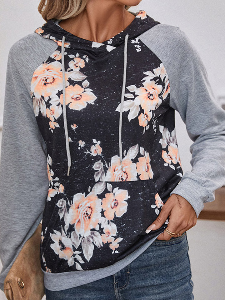 Printed Raglan Sleeve Hoodie - Trendy & Comfortable Pullover Sweatshirt for Men & Women | Perfect for Casual Wear, Gym, Street Fashion & Outdoor Activities