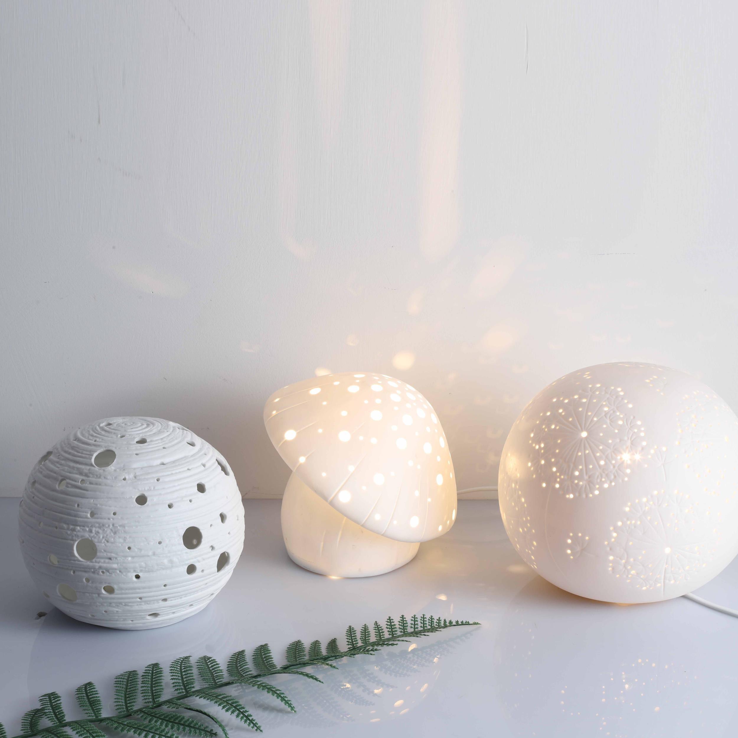 Modern White Table Lamp - Elegant Home & Office Lighting for Bedroom, Living Room, Study - Energy Efficient LED Desk Lamp with Adjustable Brightness