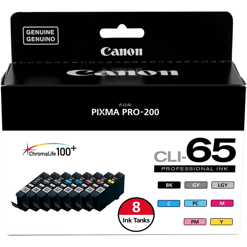 Canon CLI-65 8-Color Ink Cartridge Set - High-Quality Replacement for PIXMA Printers | Perfect for Home, Office & Photo Printing
