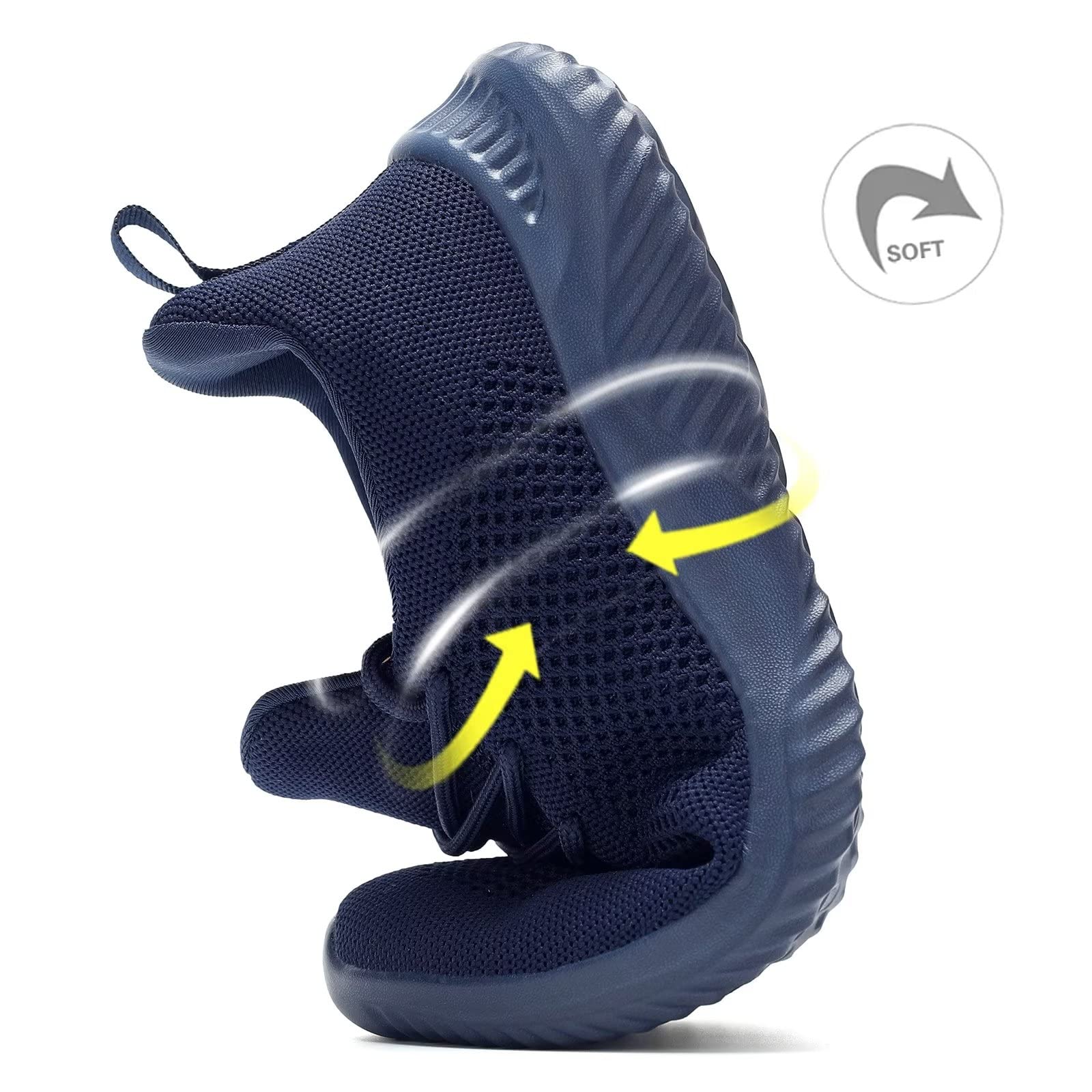 Men's Slip-On Running Shoes - Breathable Mesh Walking Sneakers with Soft Sole | Lightweight & Comfortable Loafers for Tennis, Work & Training | Perfect for Gym, Jogging & Casual Wear