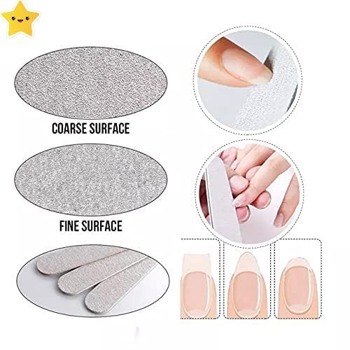 TWIREY 2-Piece Nail Art Buffer Block Set - Orange Buffing & Sanding File with Nail Filer - Professional Manicure Tools for Salon & Home Nail Care - Perfect for Gel, Acrylic & Natural Nails