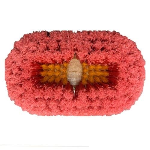 Shurhold 965 6 Inch Deck Brush with Red Polystyrene Bristles - Heavy Duty Boat, RV & Marine Cleaning Brush for Outdoor Use