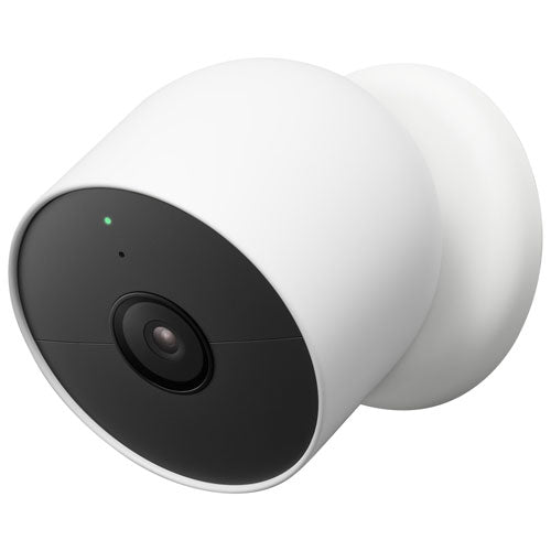 Google Nest Cam Indoor/Outdoor Wireless Security Camera with Battery - Weatherproof HD 1080p Video, Night Vision & 2-Way Audio for Home & Business Surveillance (White)