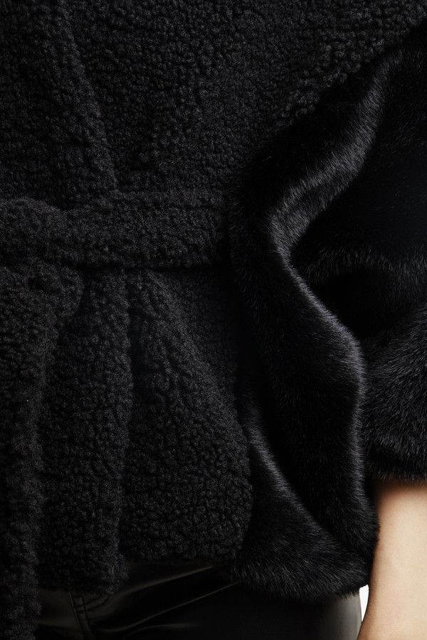 Stylish Fur Tie Front Short Kimono Robe - Soft & Cozy Loungewear for Women - Perfect for Relaxing at Home, Spa Days & Photo Shoots