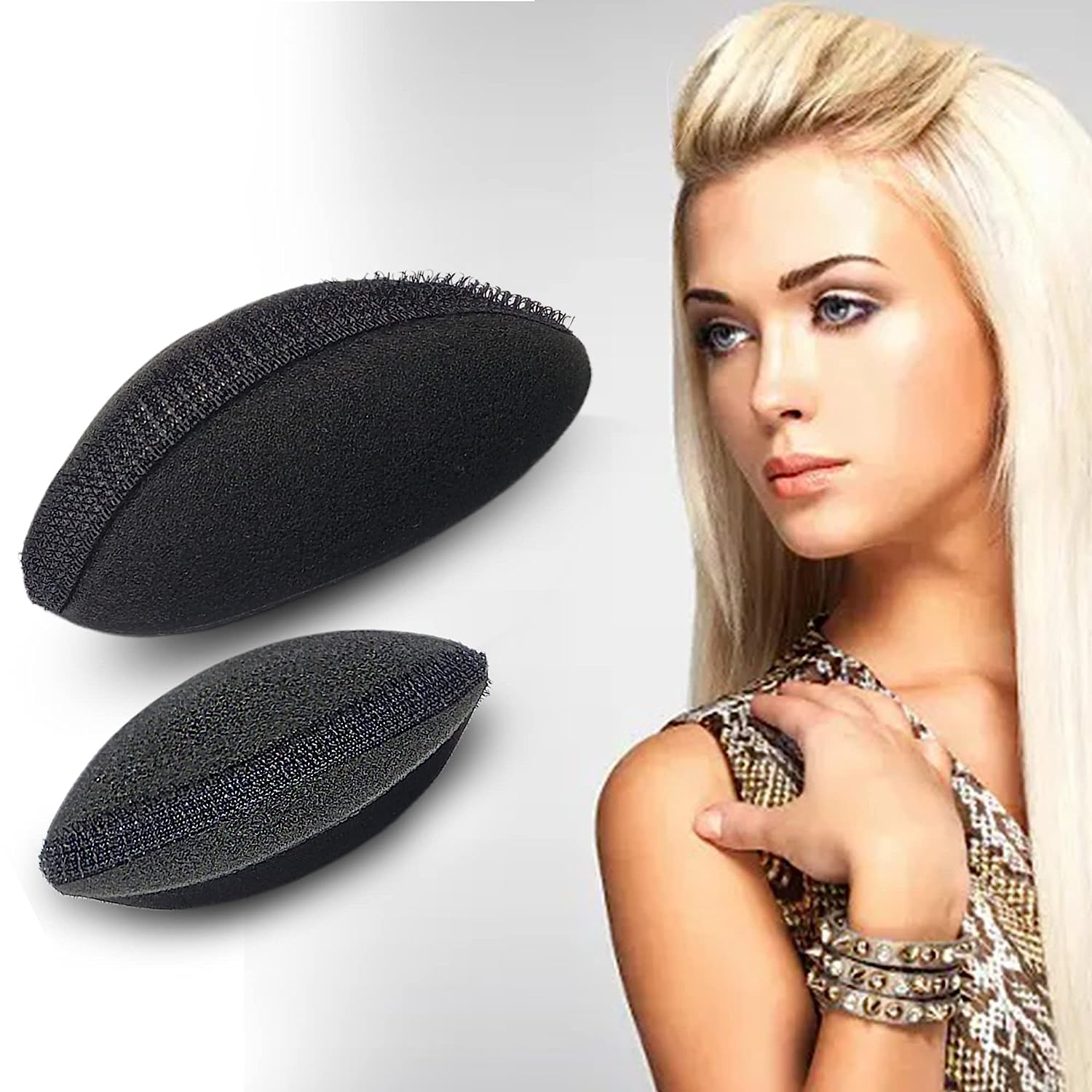 Oval Hair Volumizer & Puff Styling Tool Set for Women & Girls - Add Volume & Bump to Hairstyles - Perfect for Parties, Weddings & Everyday Styling - Pack of 1