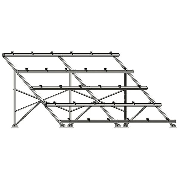 Kinetic Solar Static Angle 40° Ground Mount for Landscape – Durable Solar Panel Mounting System for Residential & Commercial Use