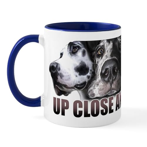 White/Navy Inside - Great Dane Up Close Not RED Mug